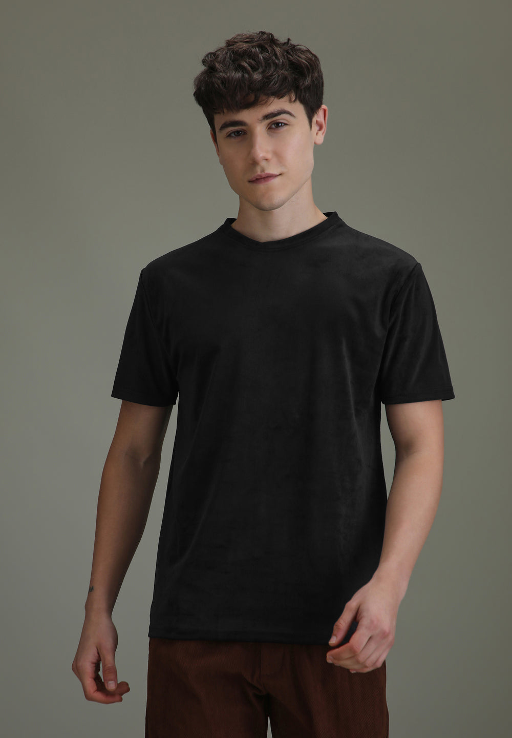 Bold Black Suede T-shirt
