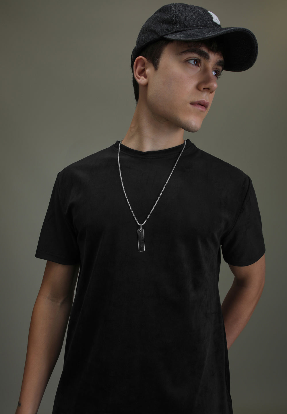 Bold Black Suede T-shirt