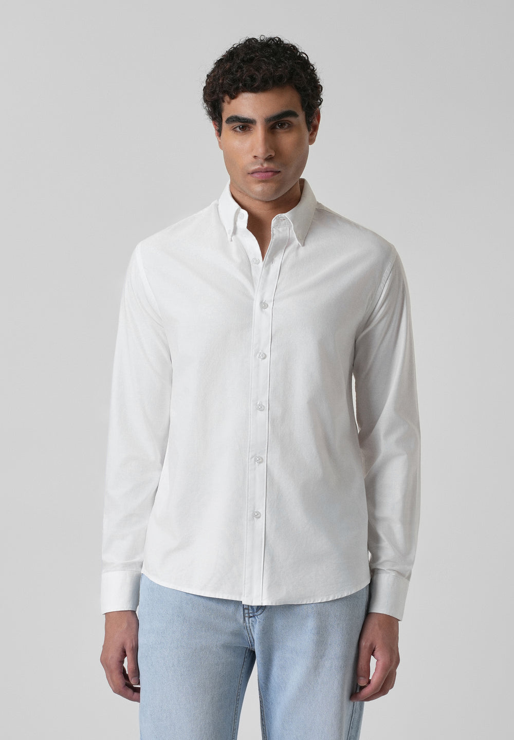 Breeze White Plain Oxford Shirt