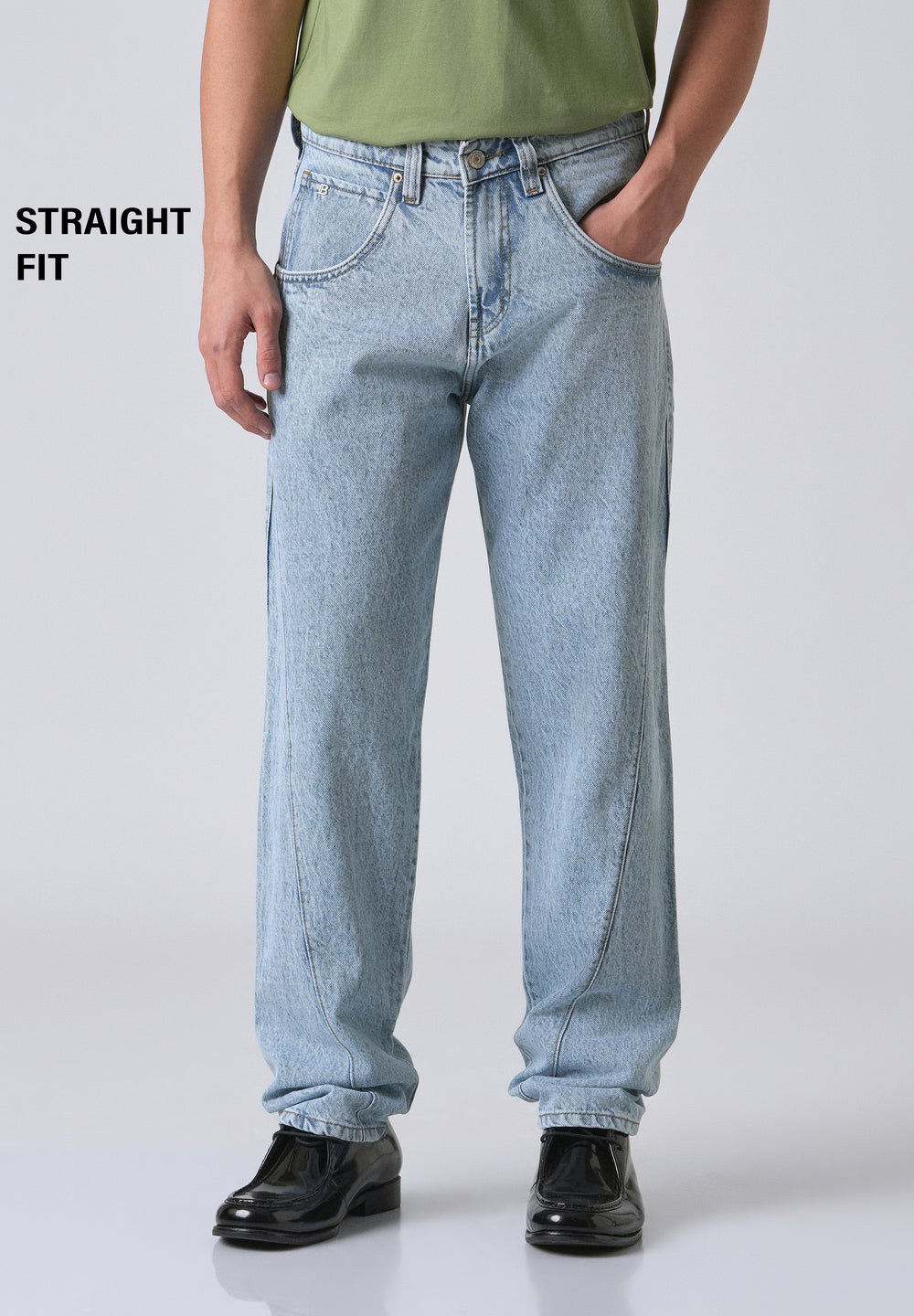 Breeze Blue Straight Fit Denim