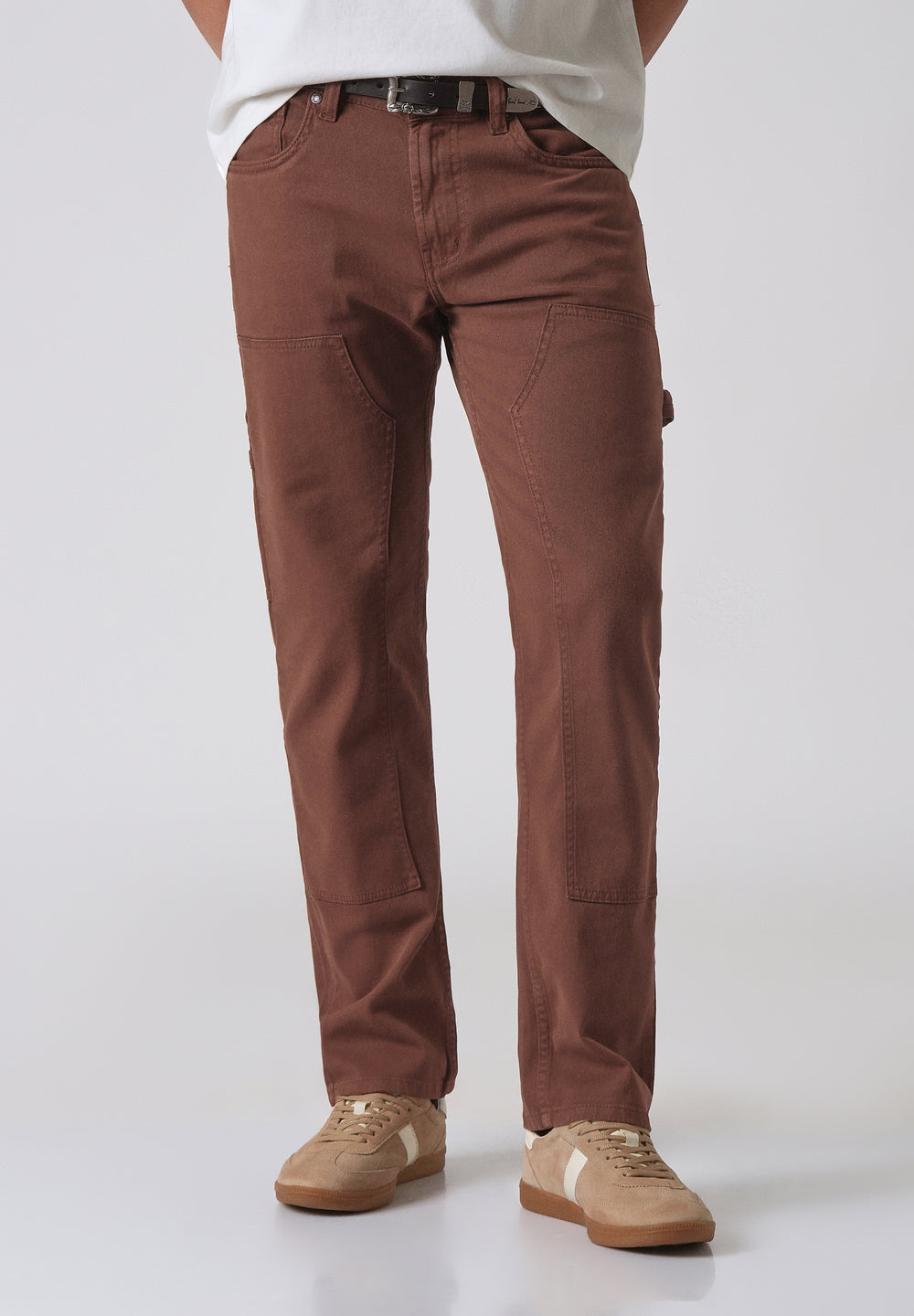 Brick brown cargo denim