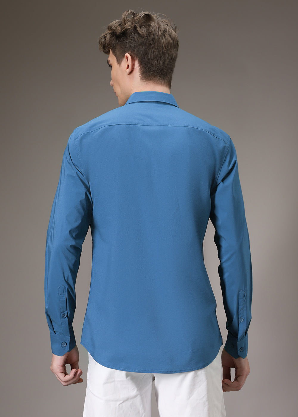 Bright Blue Cotton Shirt