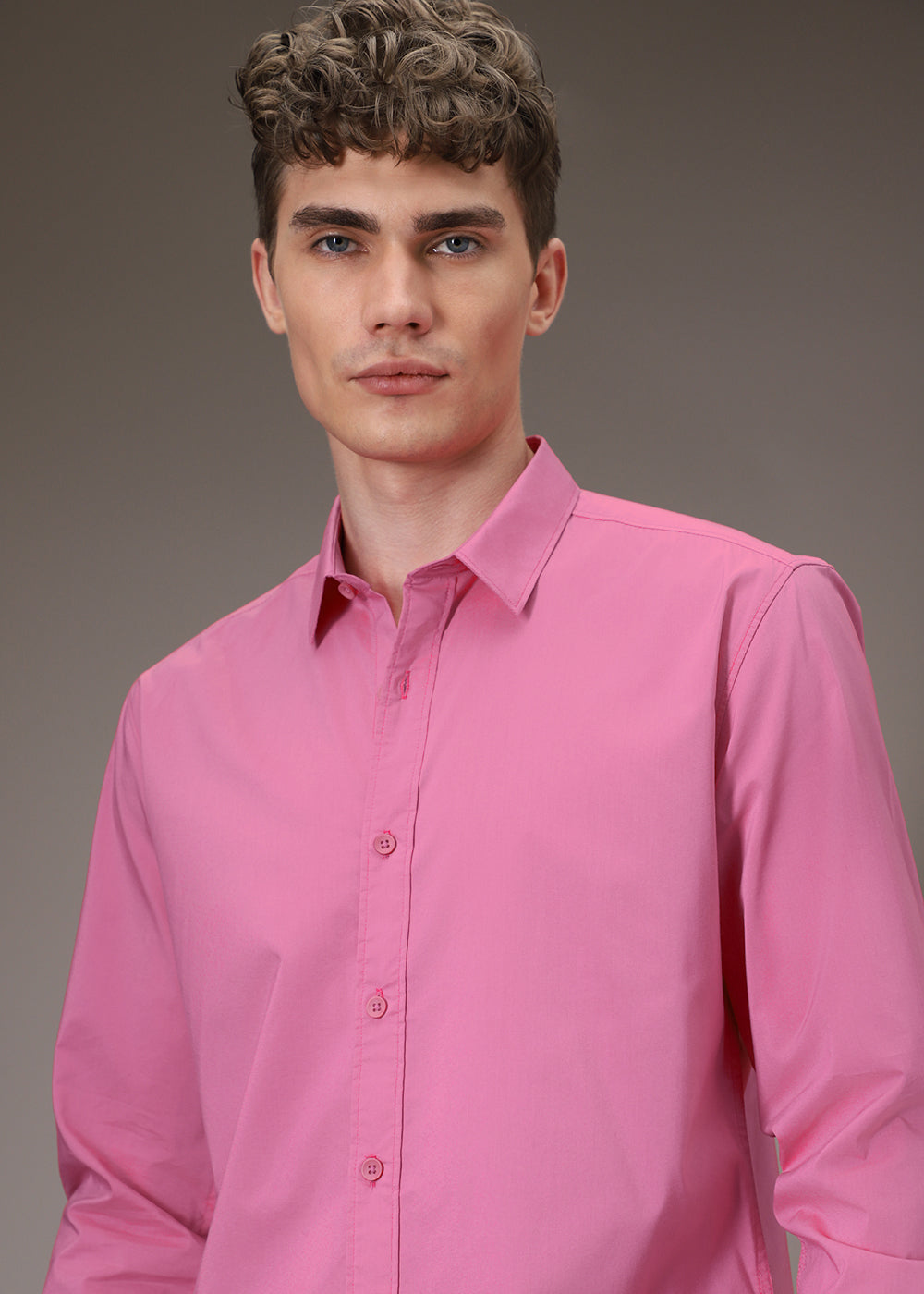 Bright Pink Cotton Shirt