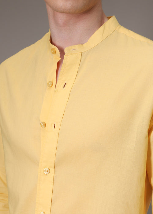 Bright Yellow Cotton Shirt