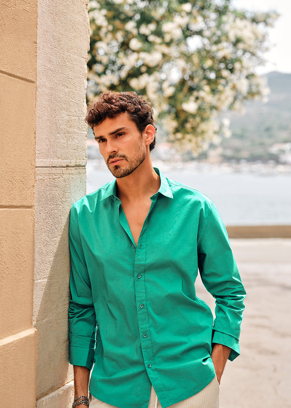 Bright Green Cotton Shirt