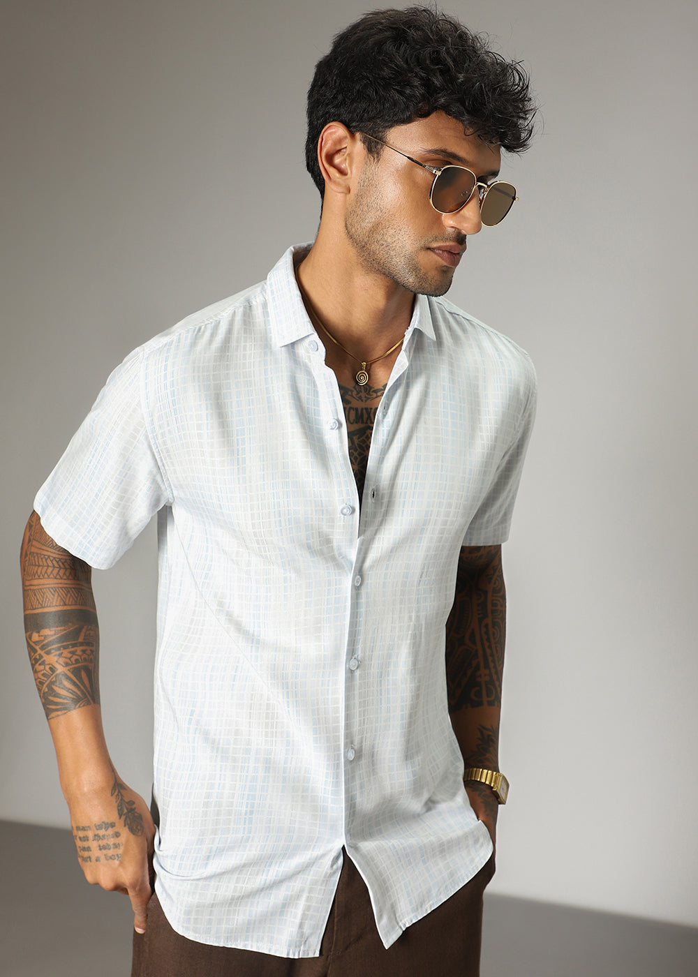 Broken Light Blue Stripe Shirt