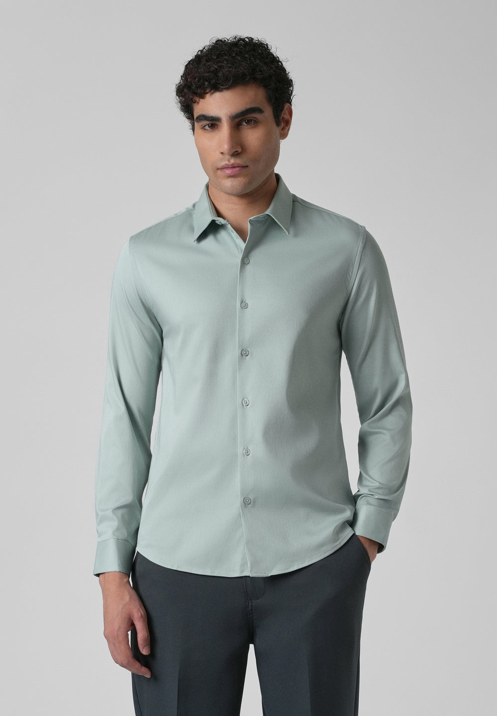 Brook Green Plain Satin Shirt