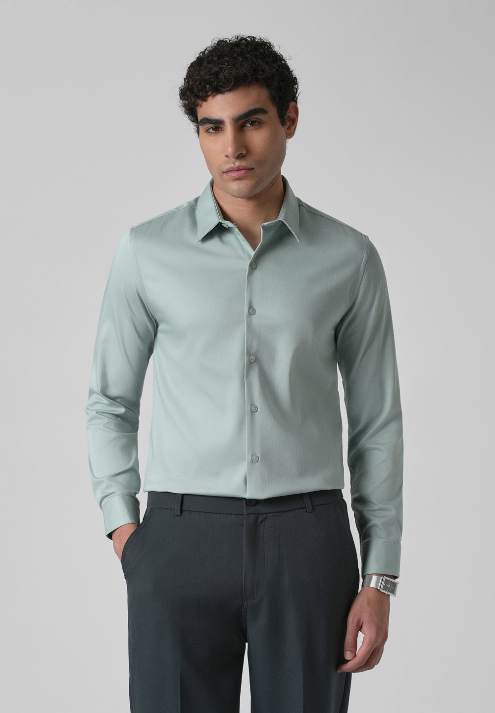 Brook Green Plain Satin Shirt