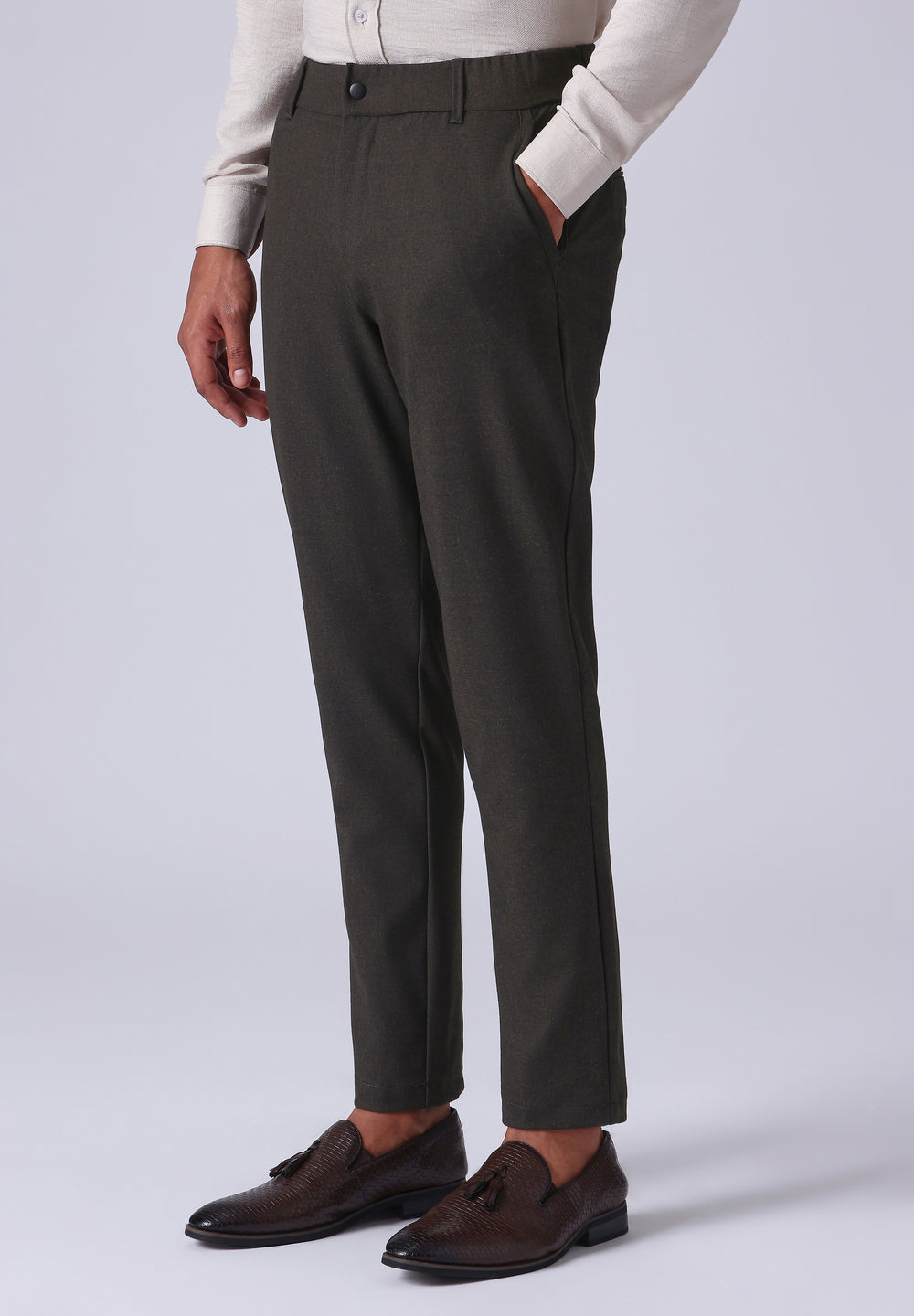 Brown 8 Way Stretch Trousers