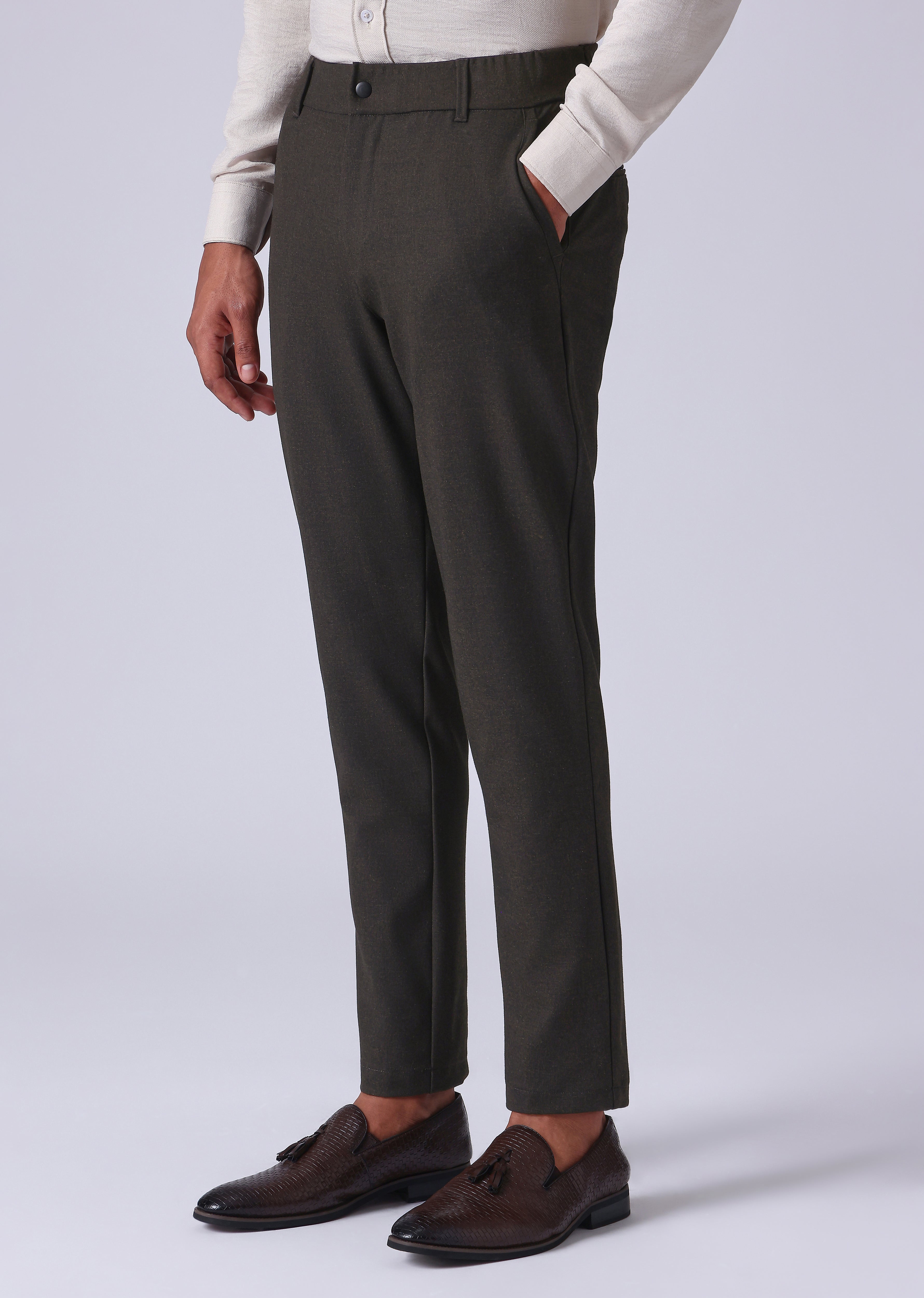 Brown 8 Way Stretch Trousers