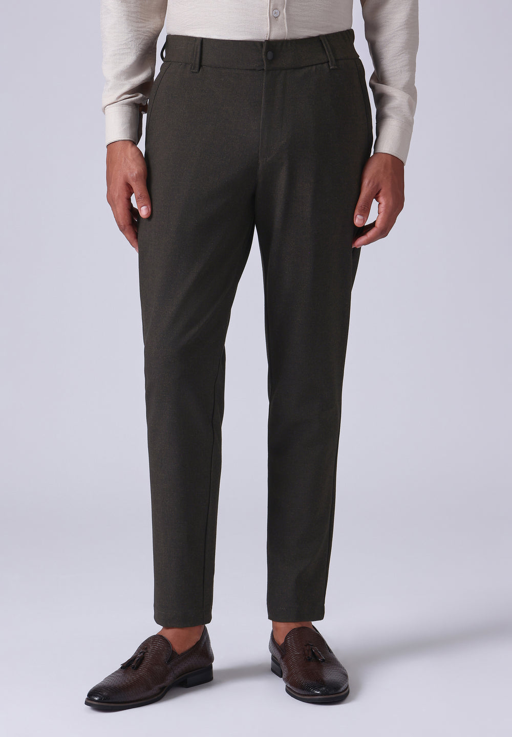 Brown 8 Way Stretch Trousers