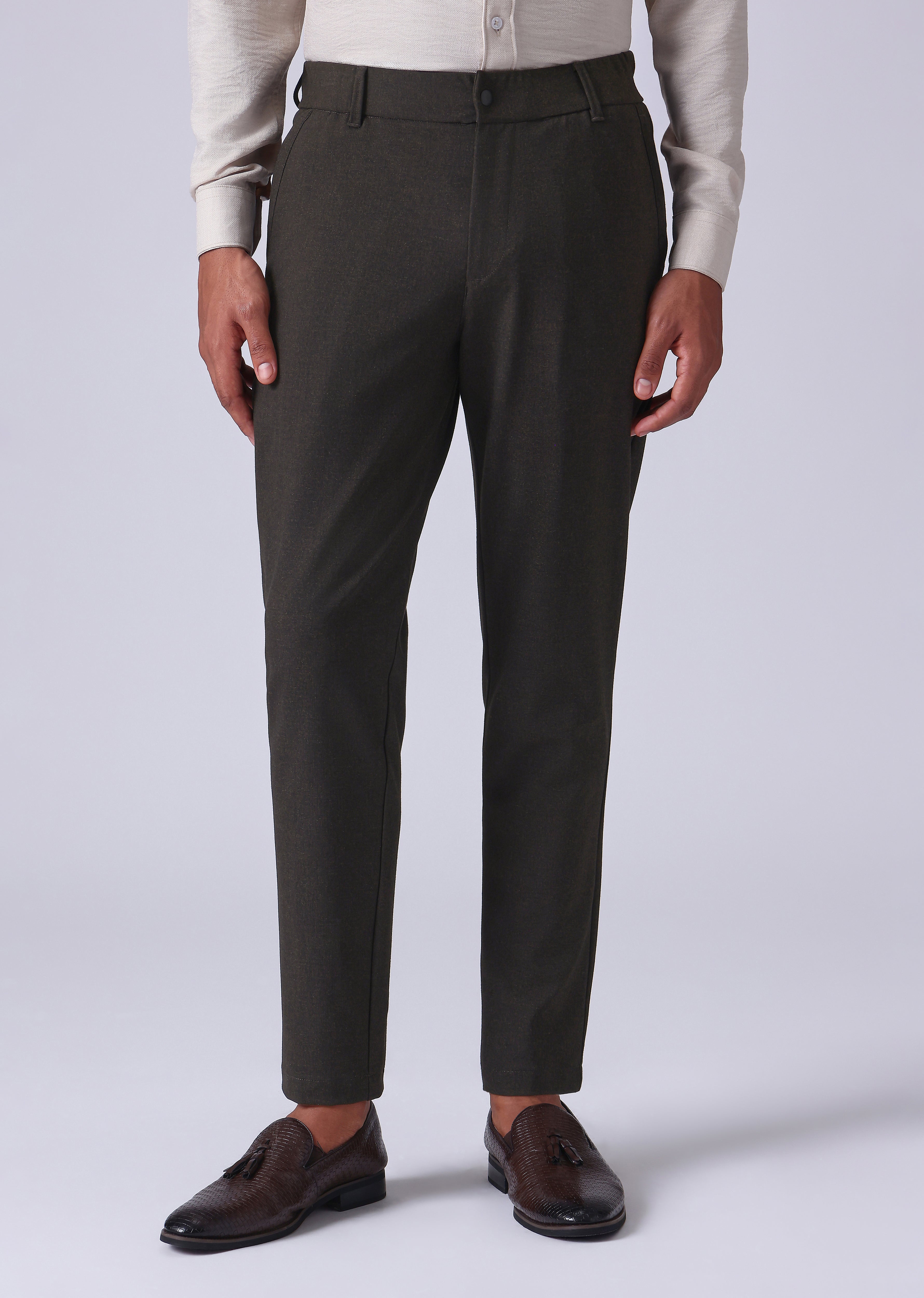 Brown 8 Way Stretch Trousers