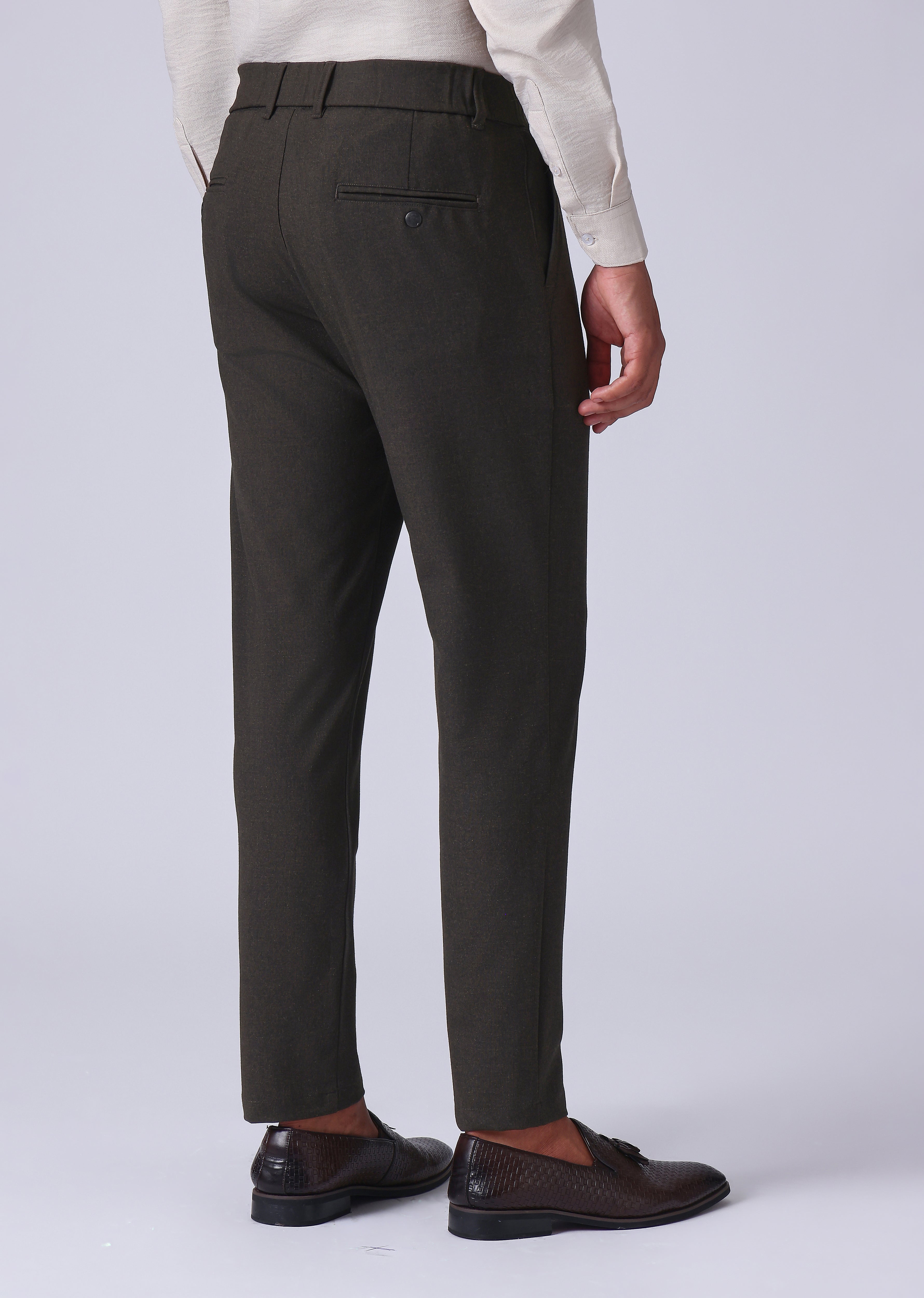 Brown 8 Way Stretch Trousers