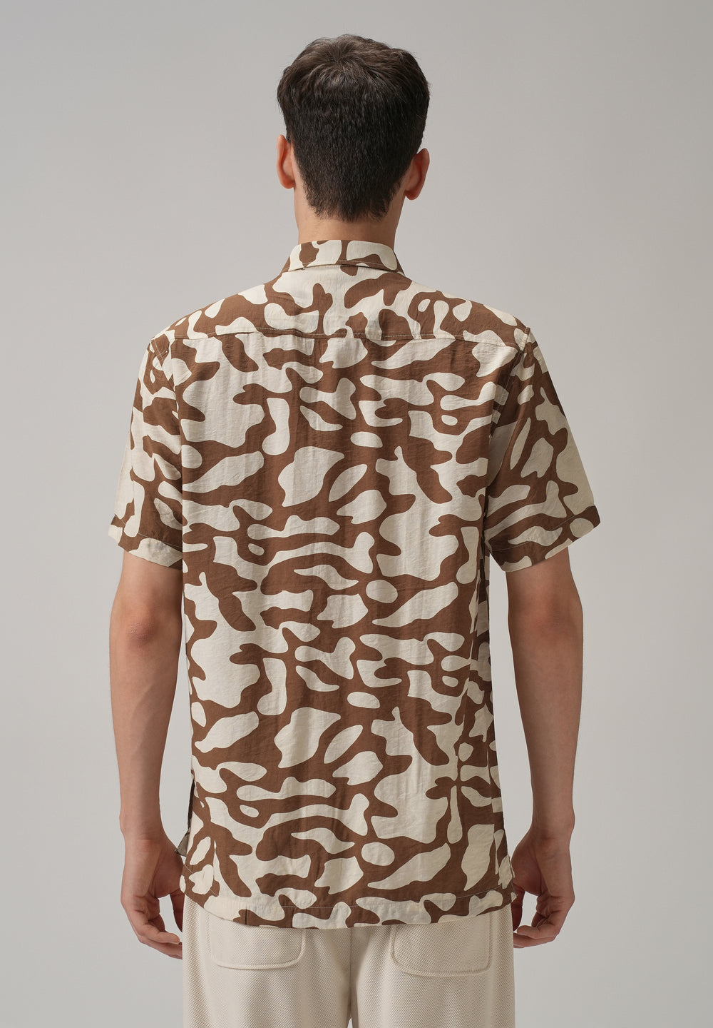Brown Abstract Printed Shirt
