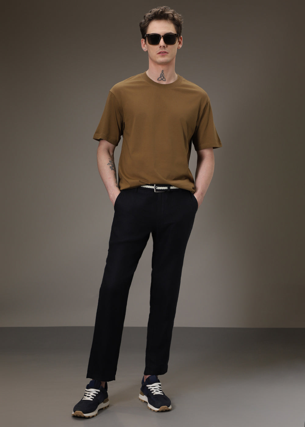 Brown Basic Oversized T-shirt