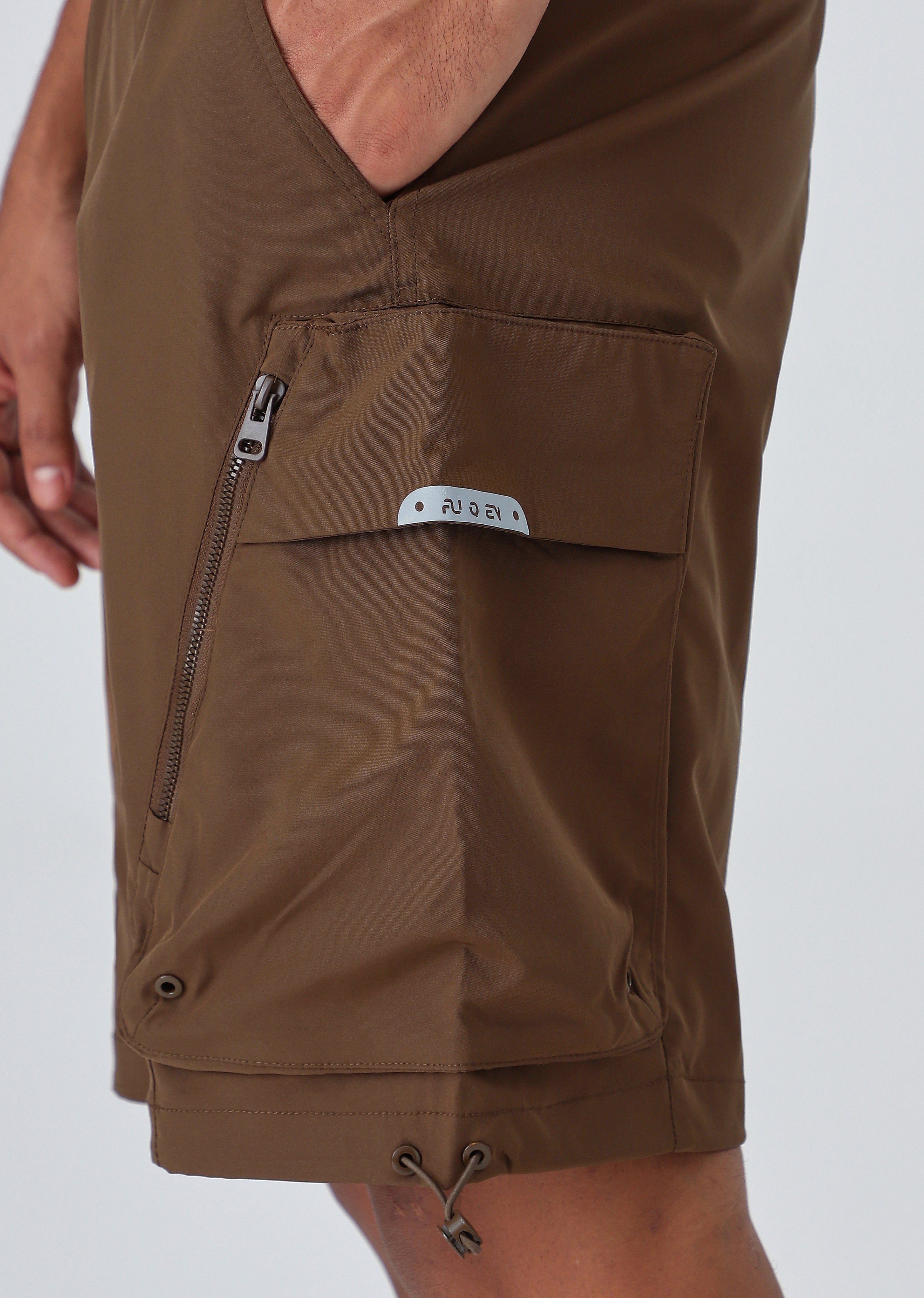 Brown Cargo Pocket Shorts