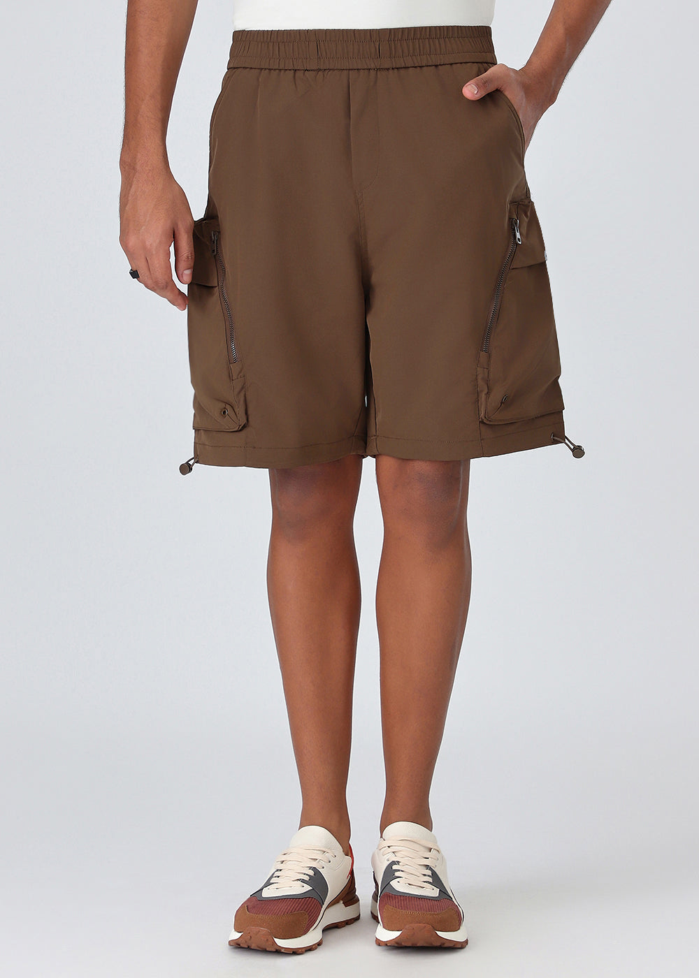 Brown Cargo Pocket Shorts