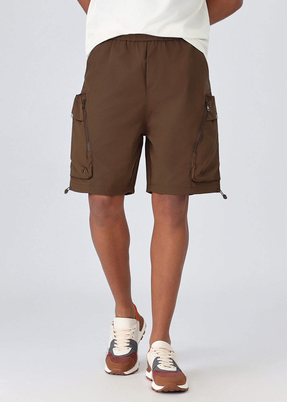 Brown Cargo Pocket Shorts