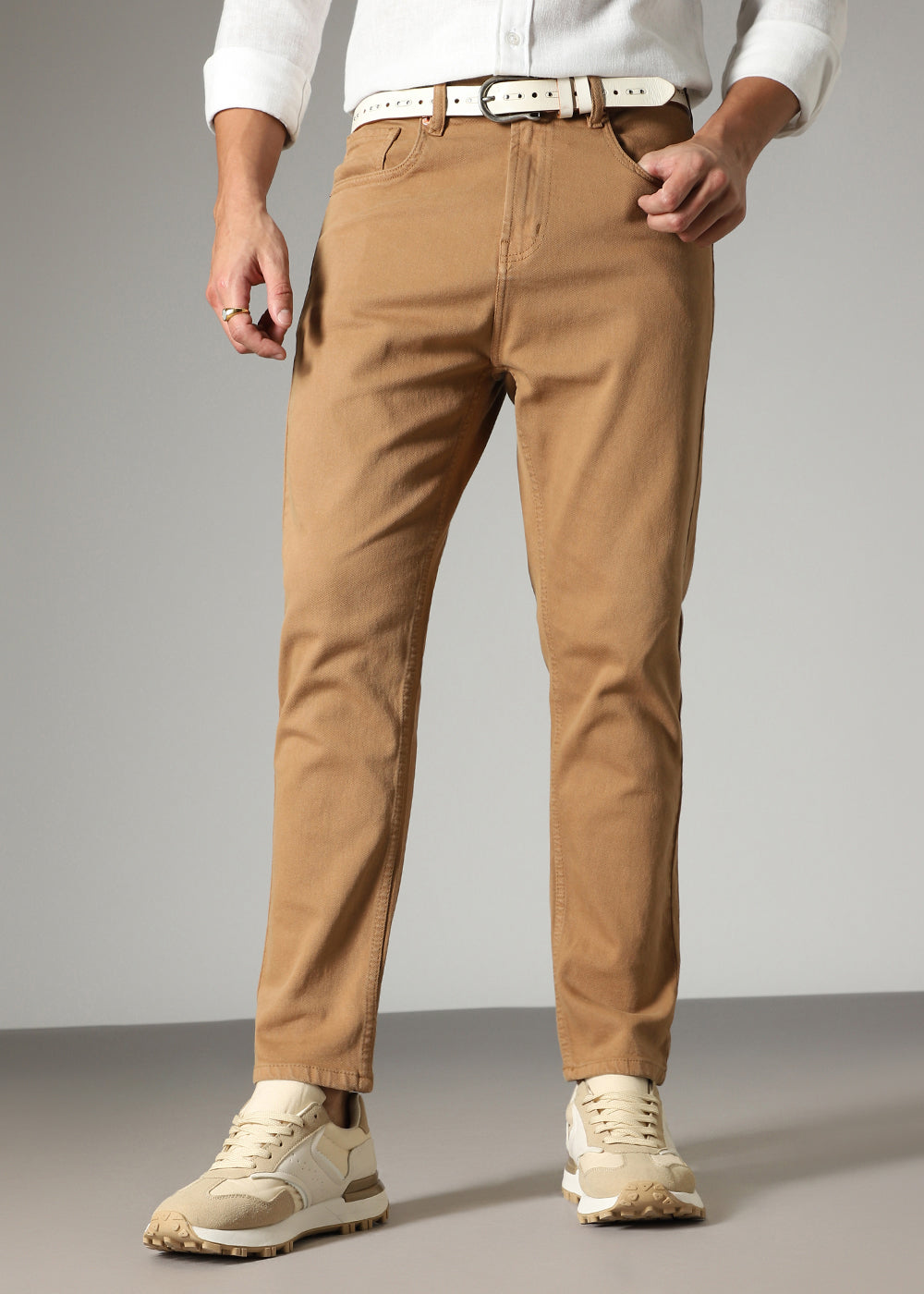 Brown Carrot Fit Denim