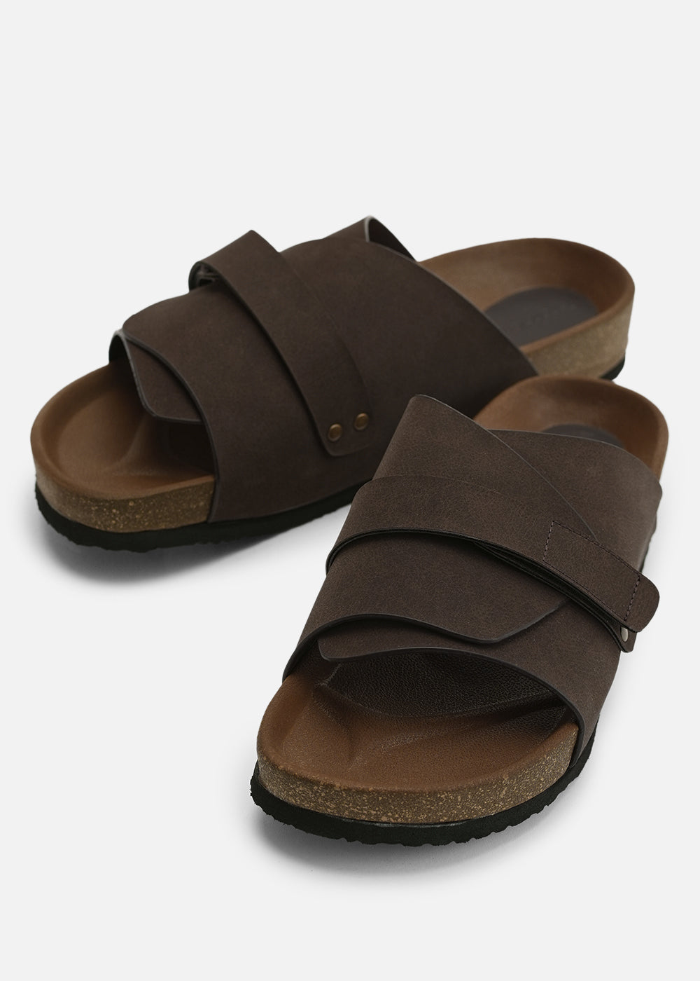 Brown Classic Cross-Over Sandals