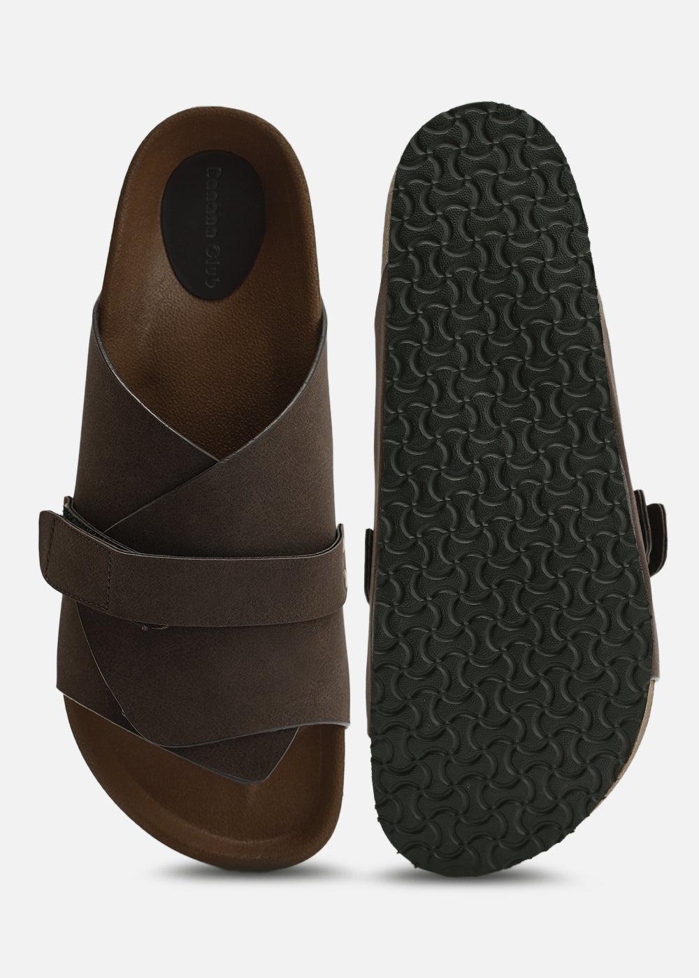 Brown Classic Cross-Over Sandals