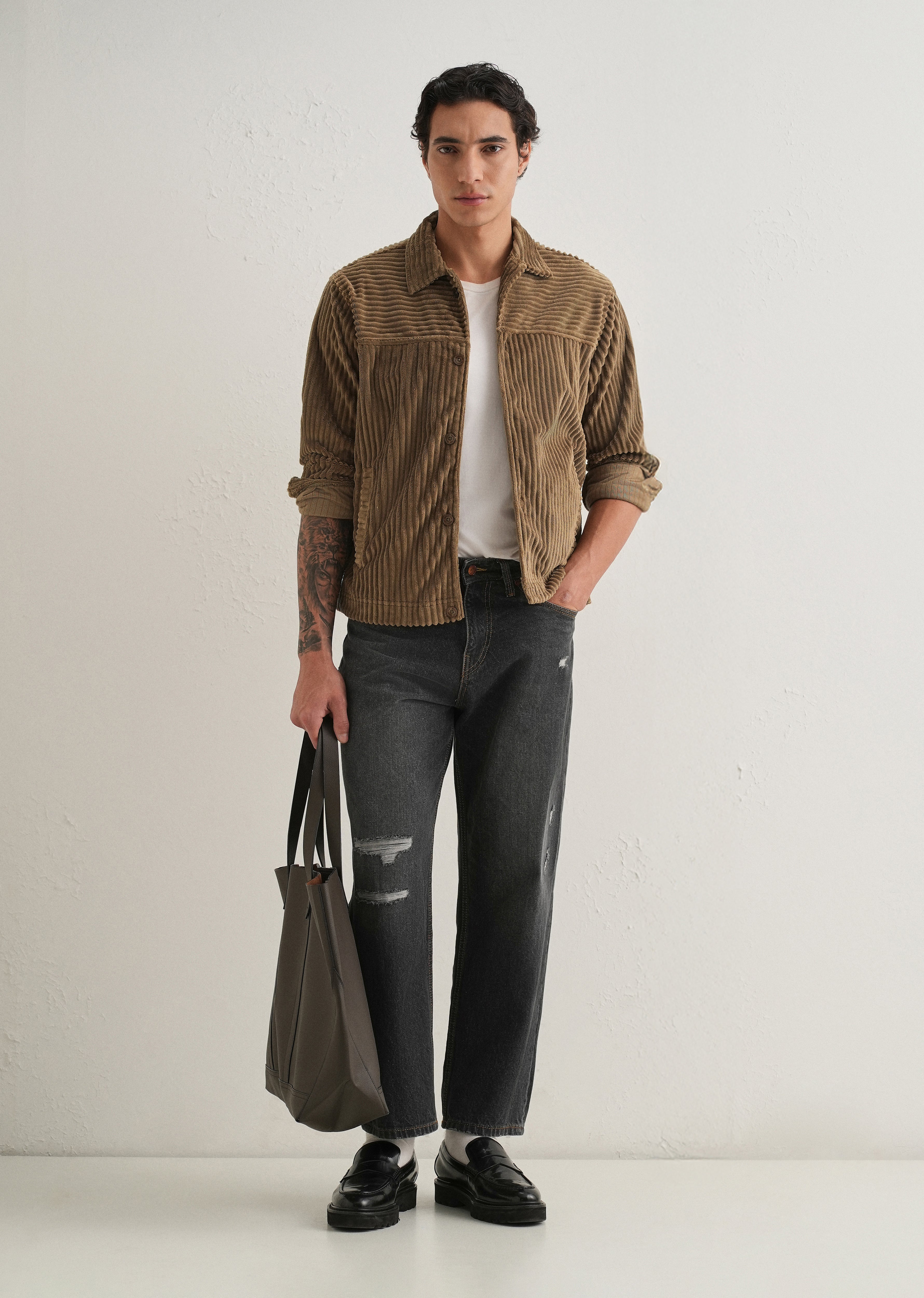 Brown Corduroy Shacket