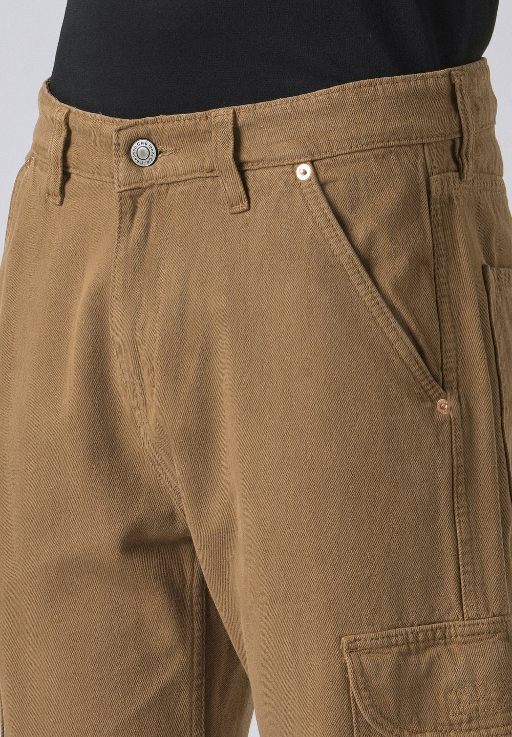 Brown Double Pocket Cargo Denim