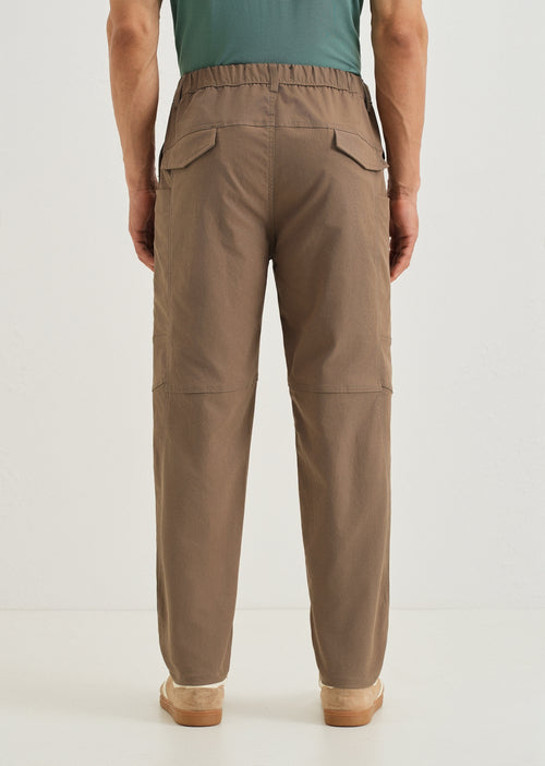Brown Drawstring Panel Cargo