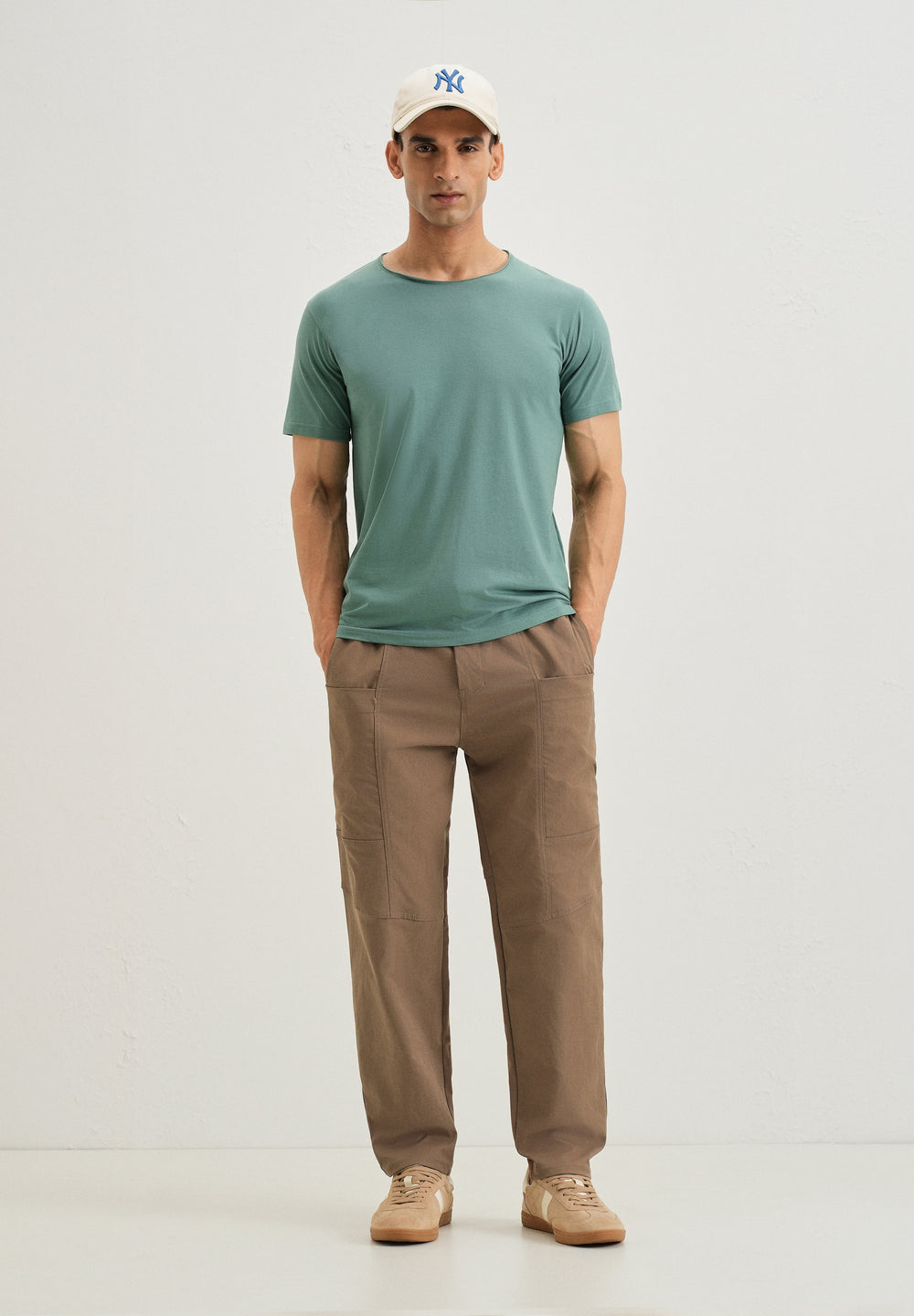 Brown Drawstring Panel Cargo