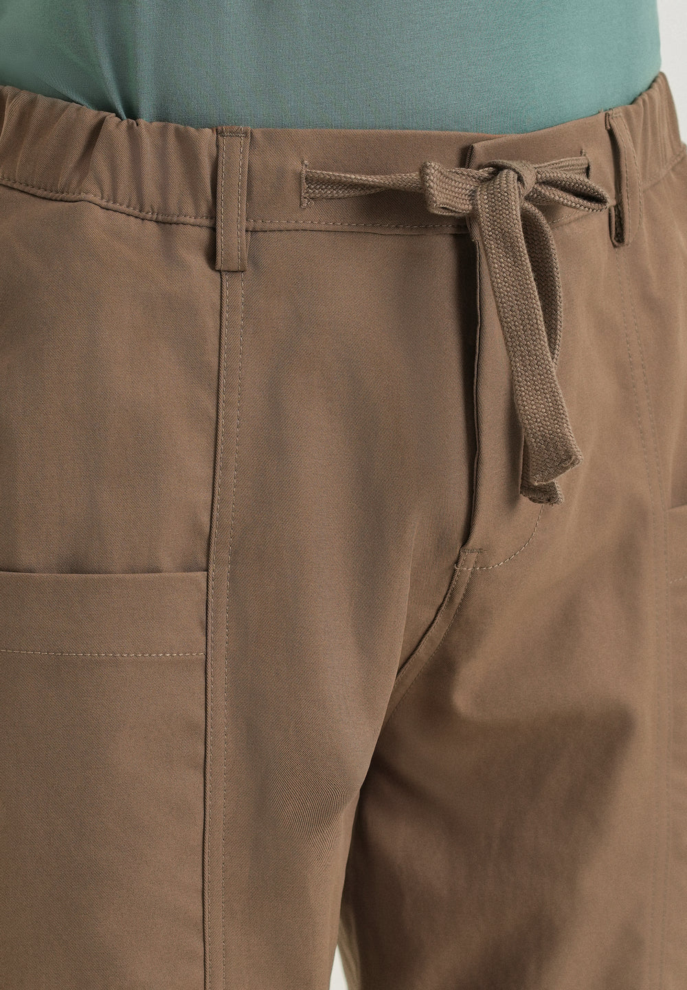 Brown Drawstring Panel Cargo