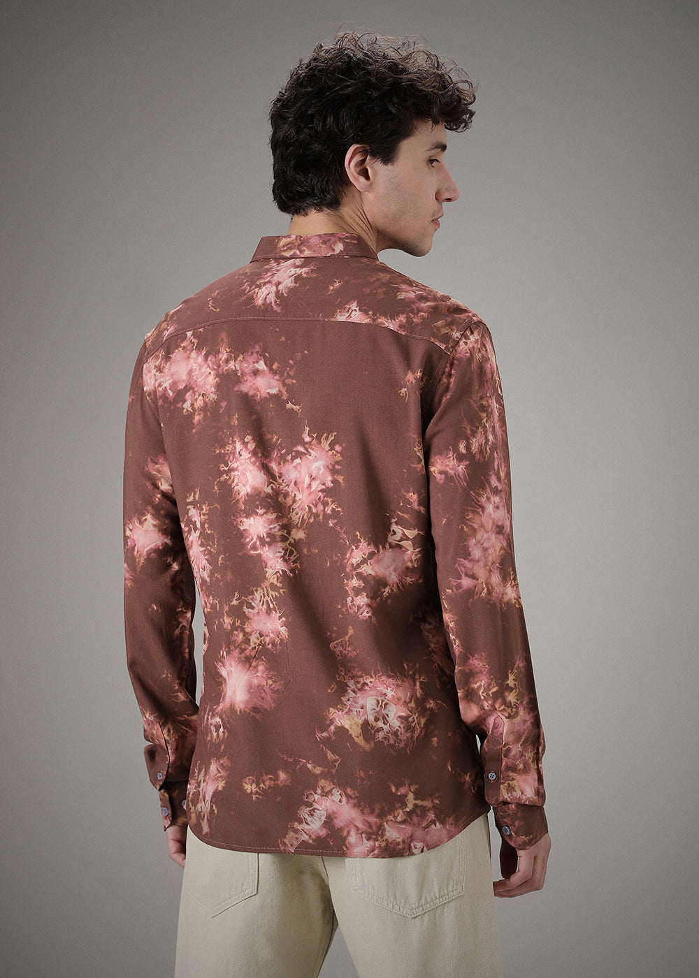 Brown Dye Printed Shirt