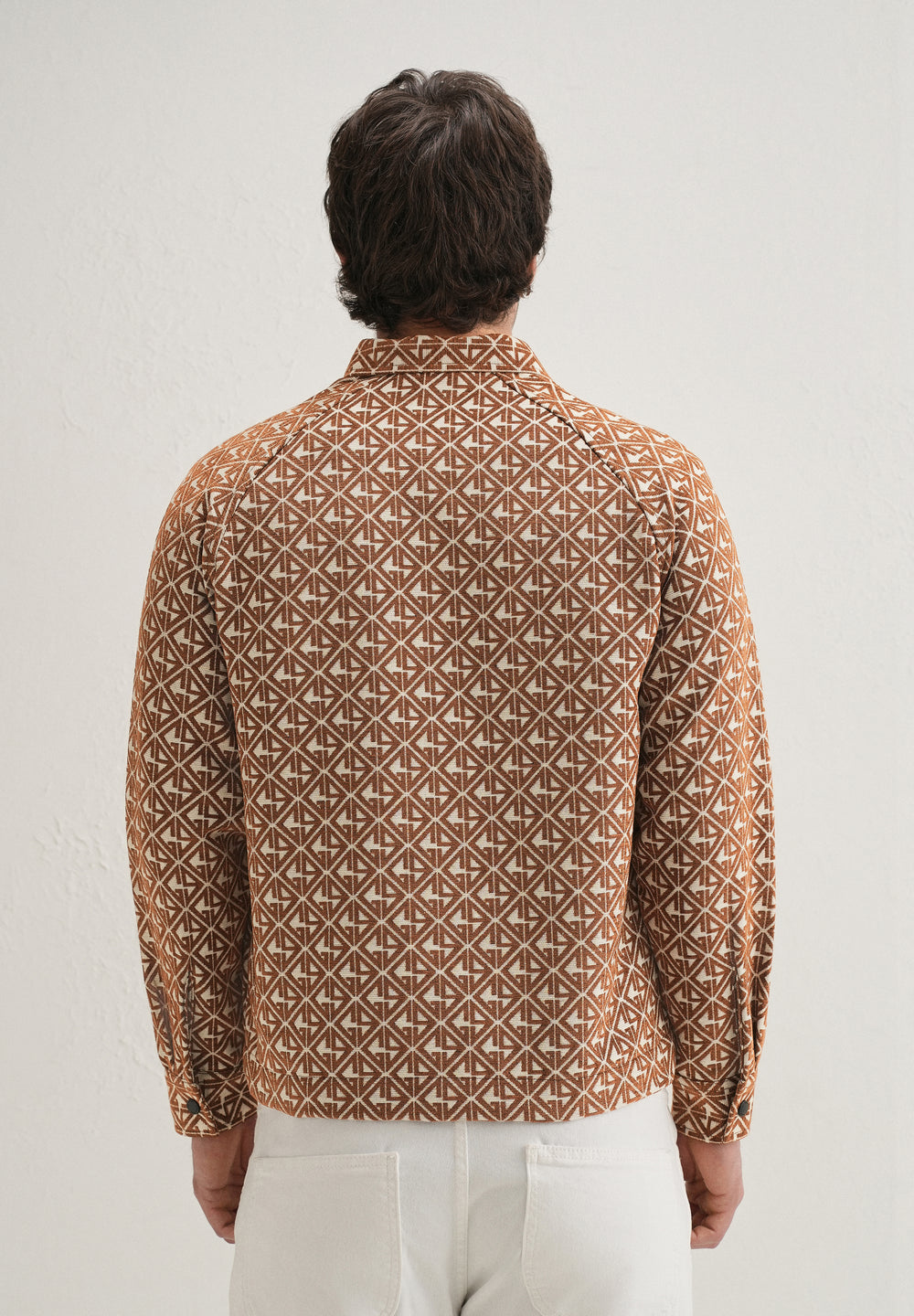 Brown Geometric Pattern Shacket