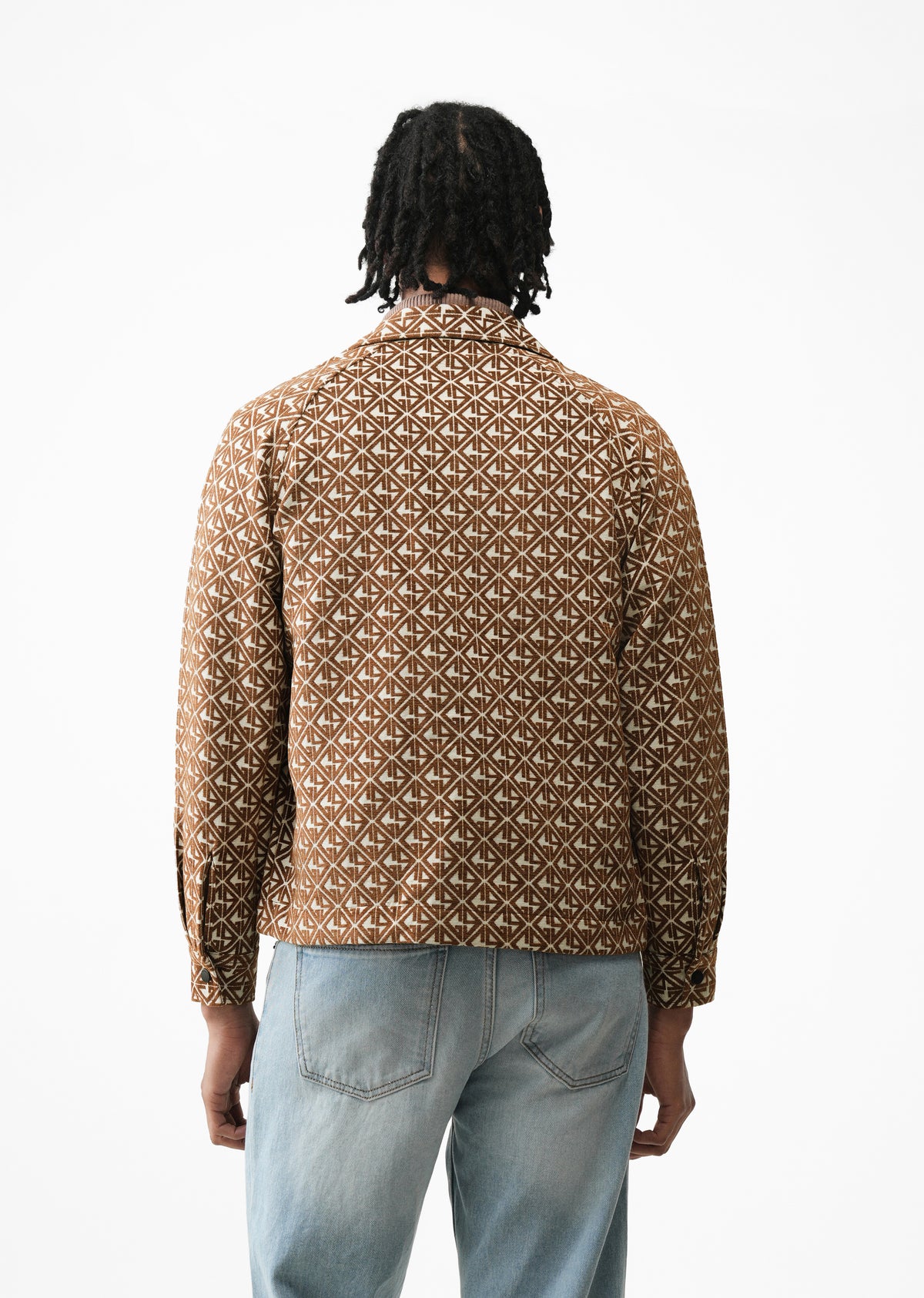Brown Geometric Pattern Shacket