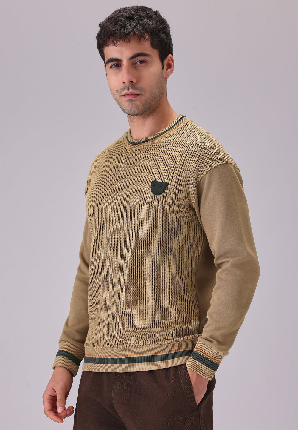 Brown Knitted Pullover