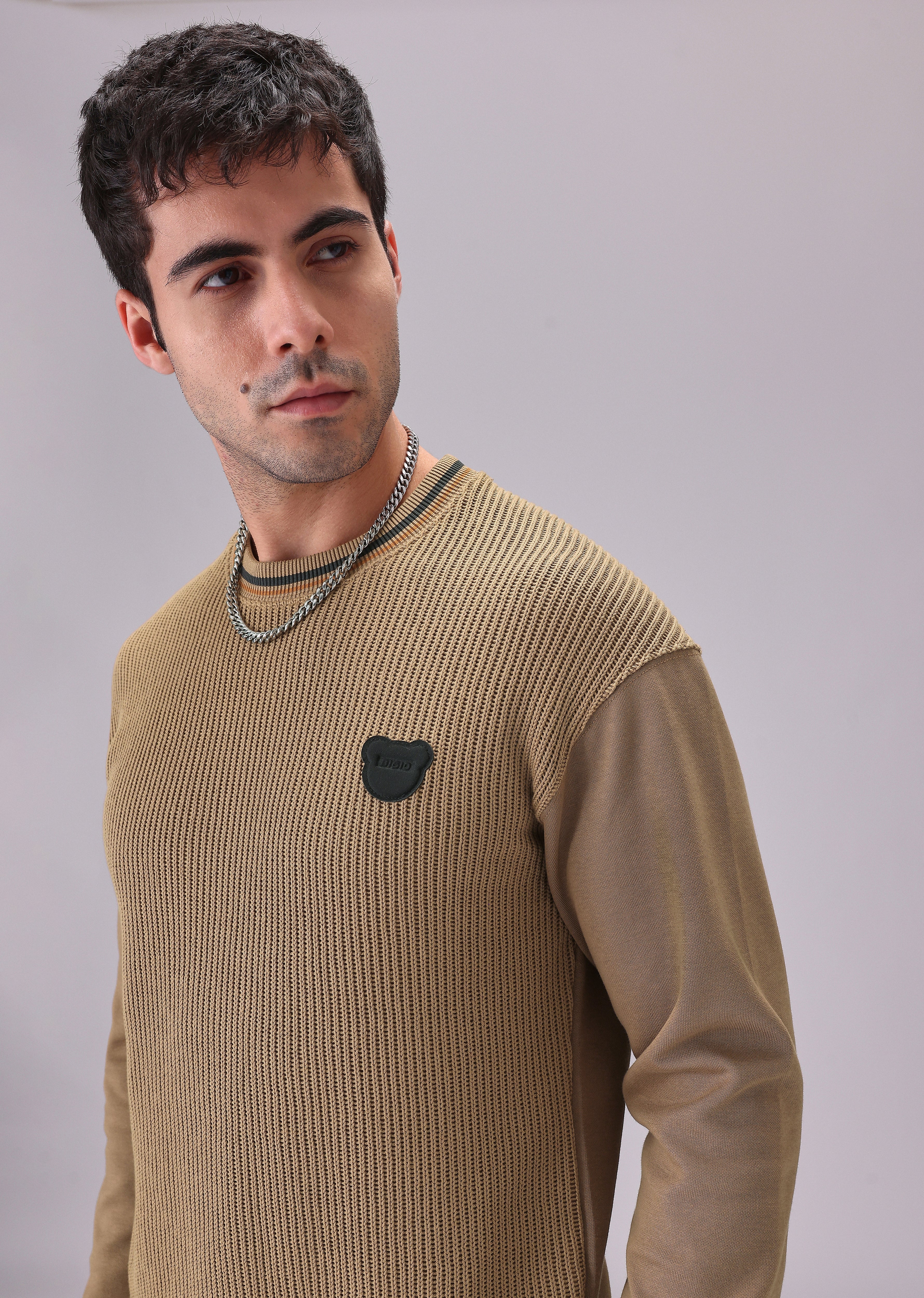 Brown Knitted Pullover