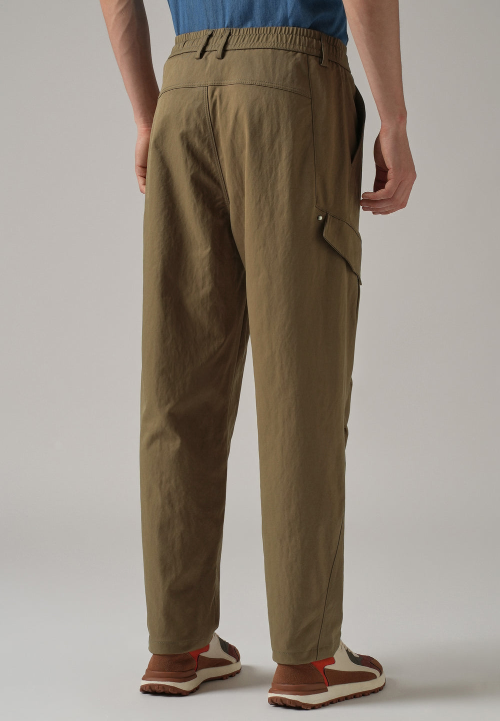 Brown Stone Wash Cargo Pants