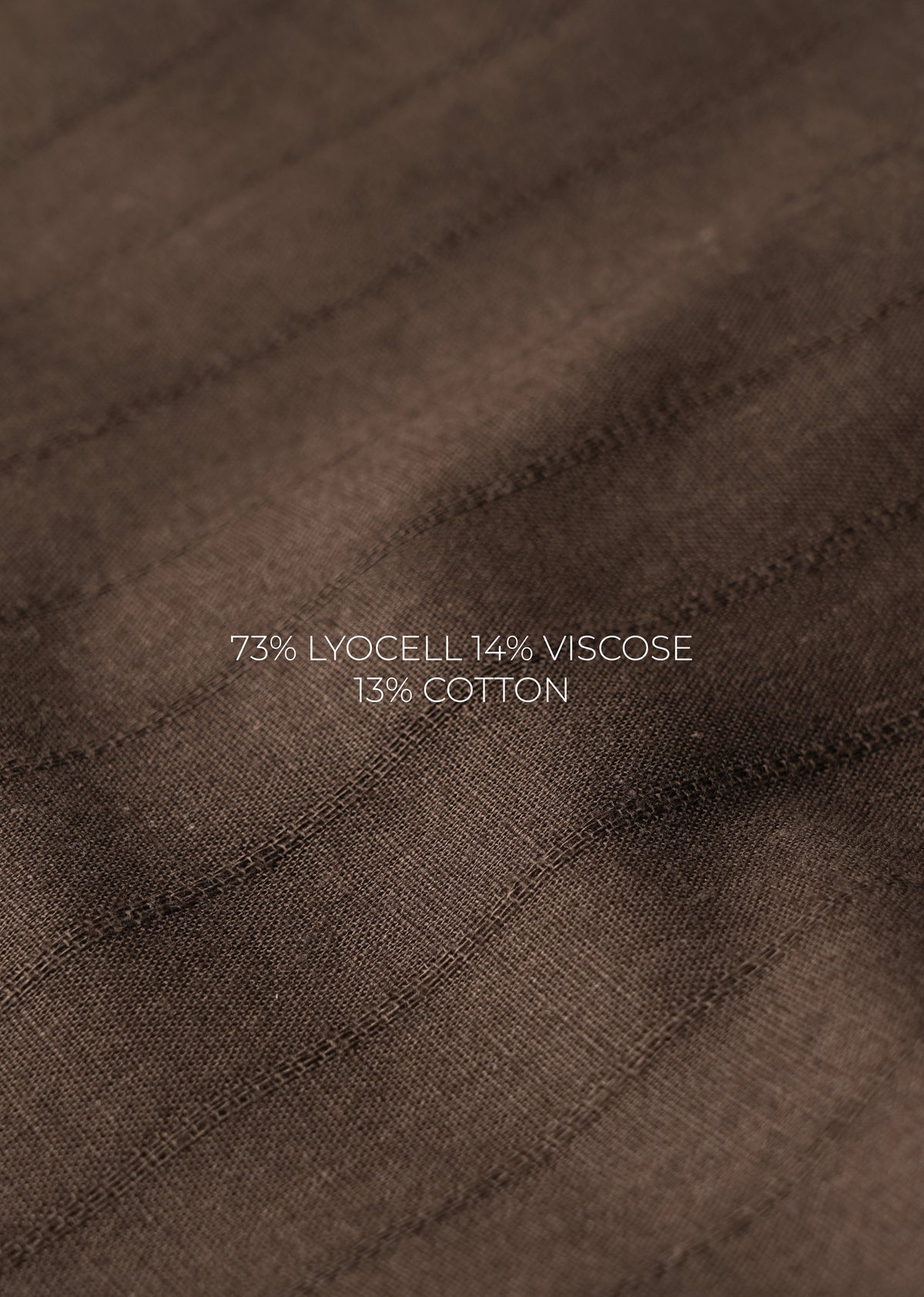 Brown Lyocell Cotton Self-Stripe Shirt