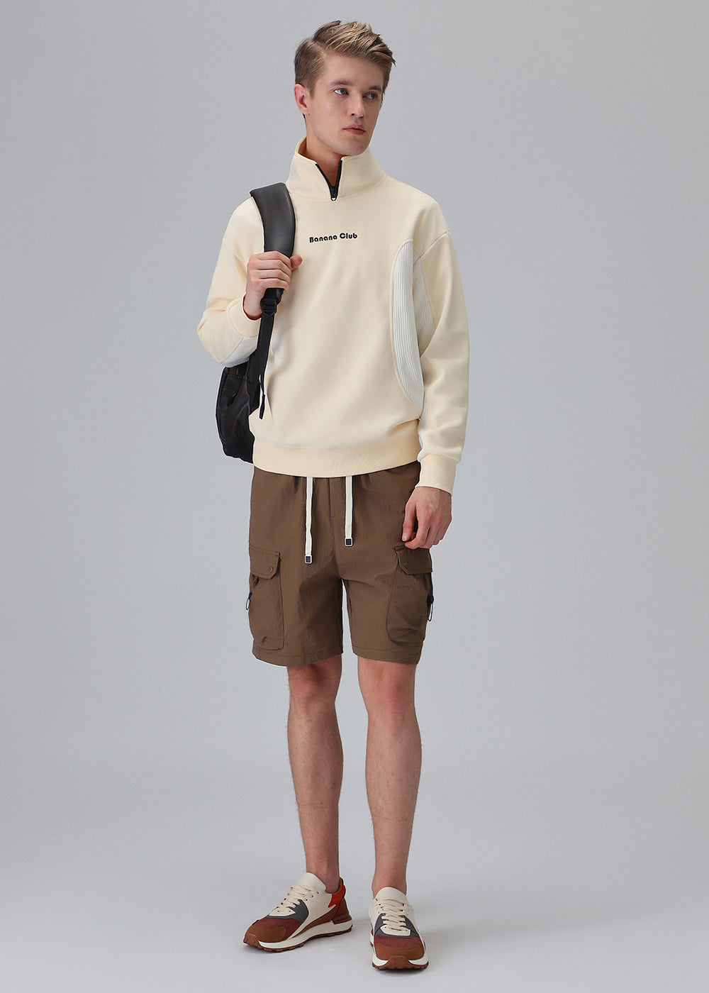 Brown Multi-Pocket Utility Shorts