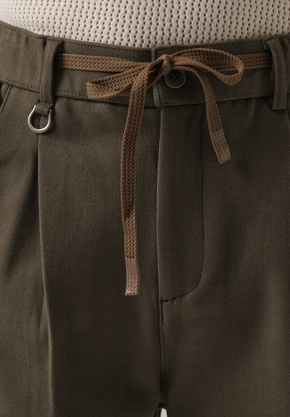 Brown Pin Stripe Suede Pant