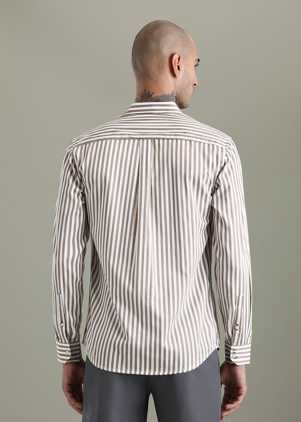 Brown Pin Stripe Shirt