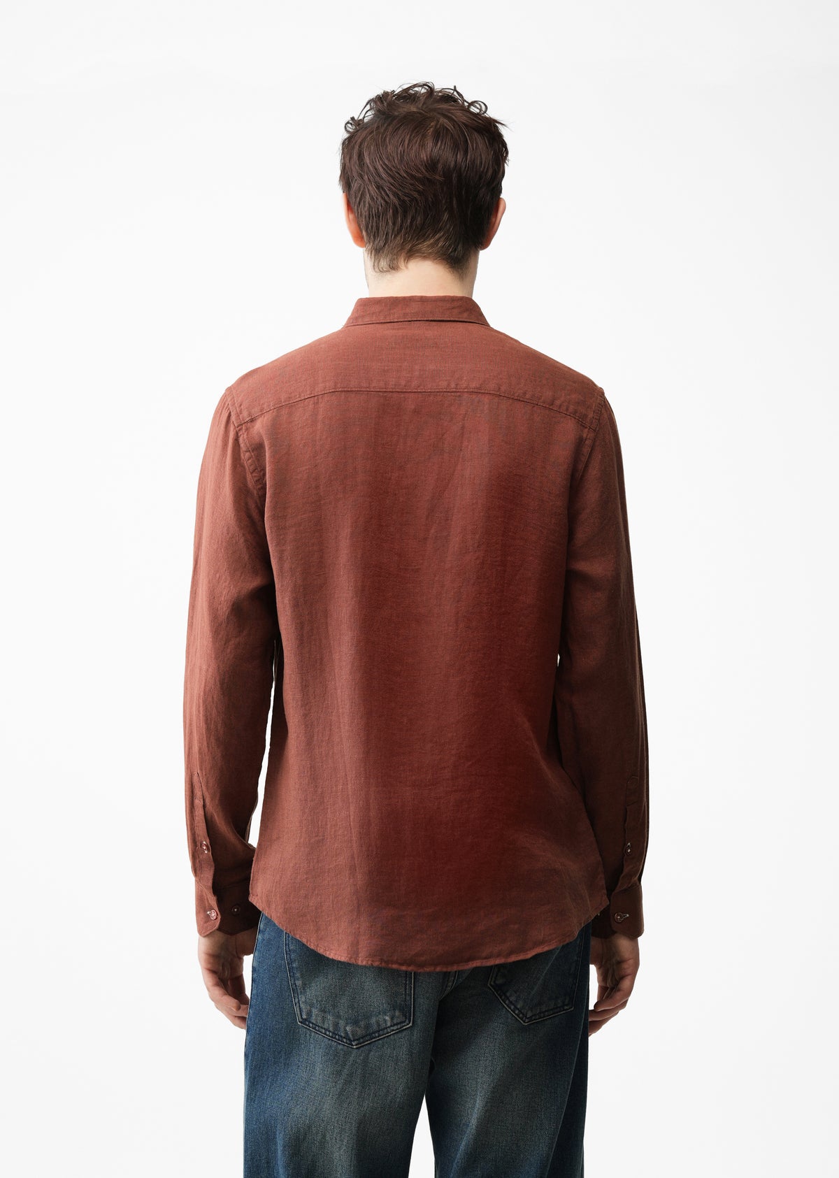 Brown 100% Pure Linen Shirt