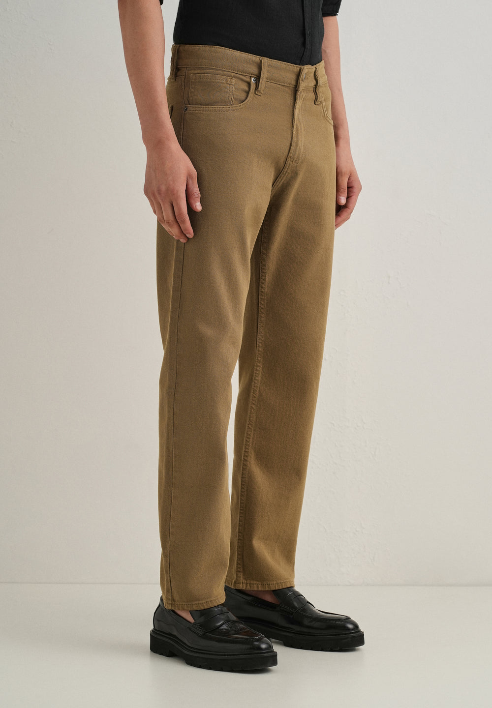 Brown Regular Fit Denim