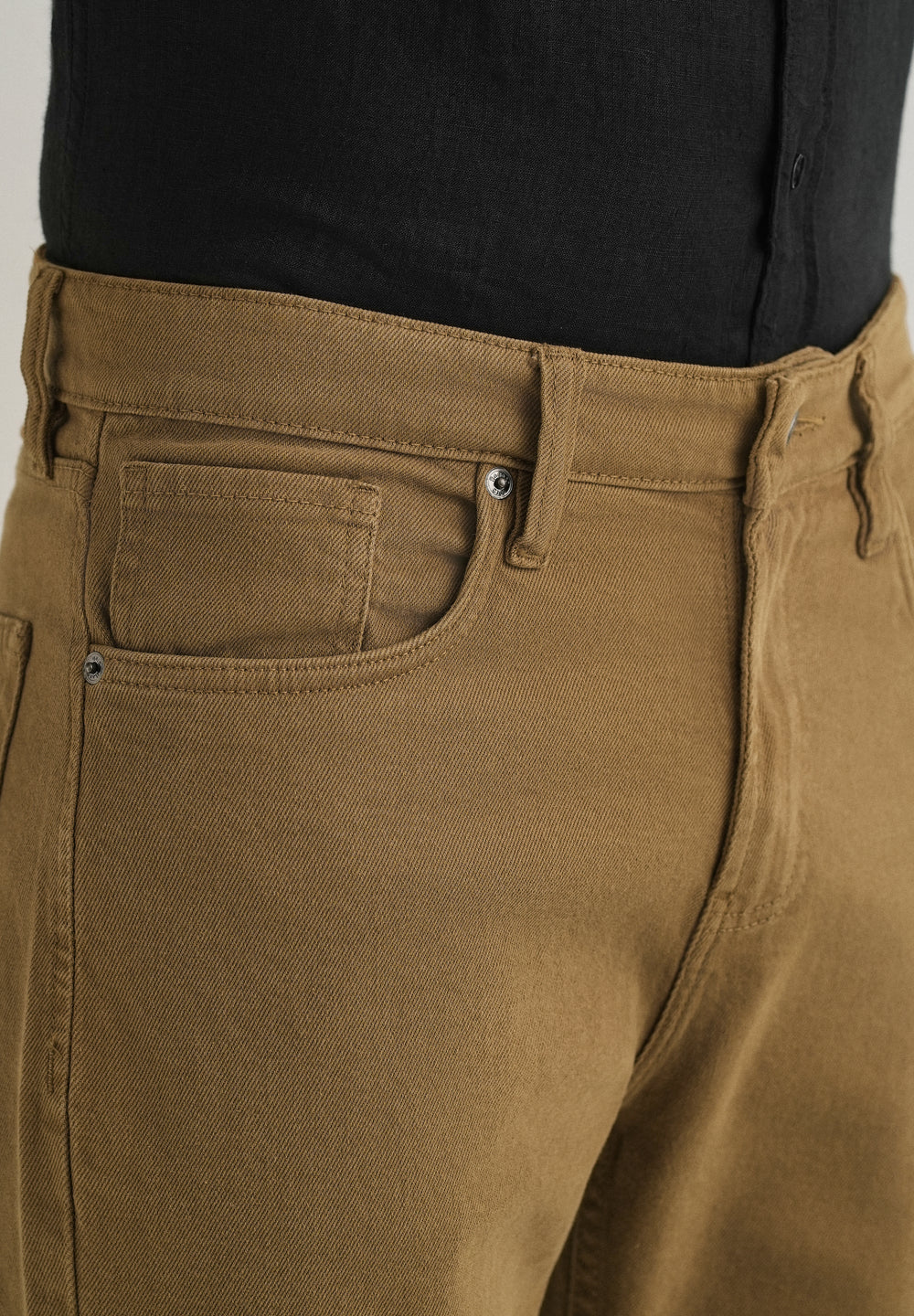 Brown Regular Fit Denim