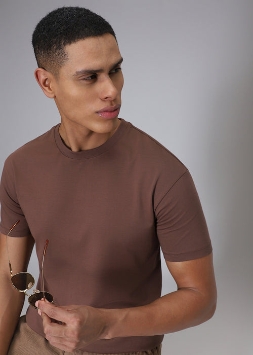 Brown Regular Fit T-shirt