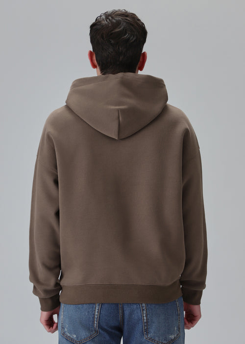 Brown Relaxed Fit Hoodie