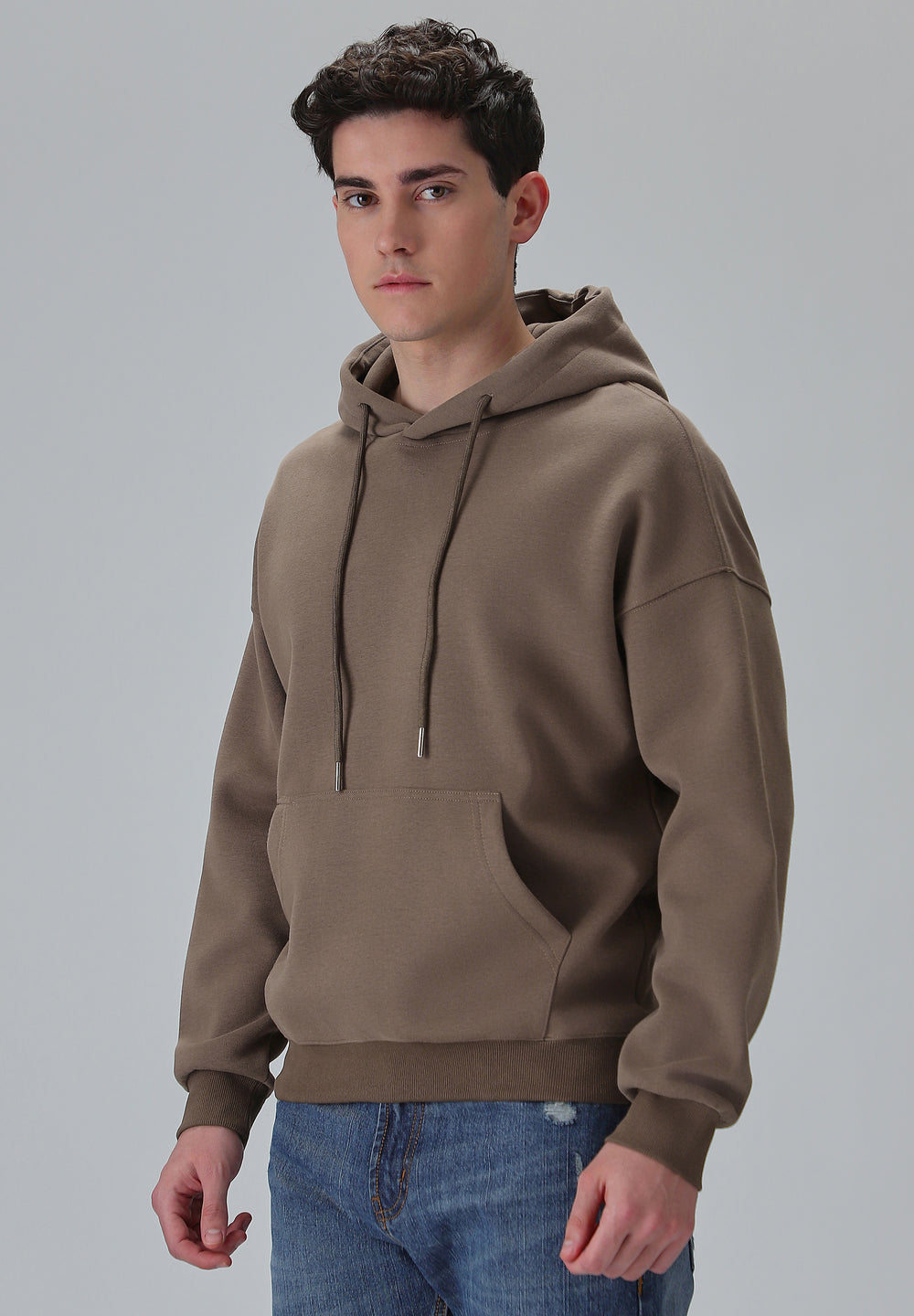 Brown Relaxed Fit Hoodie