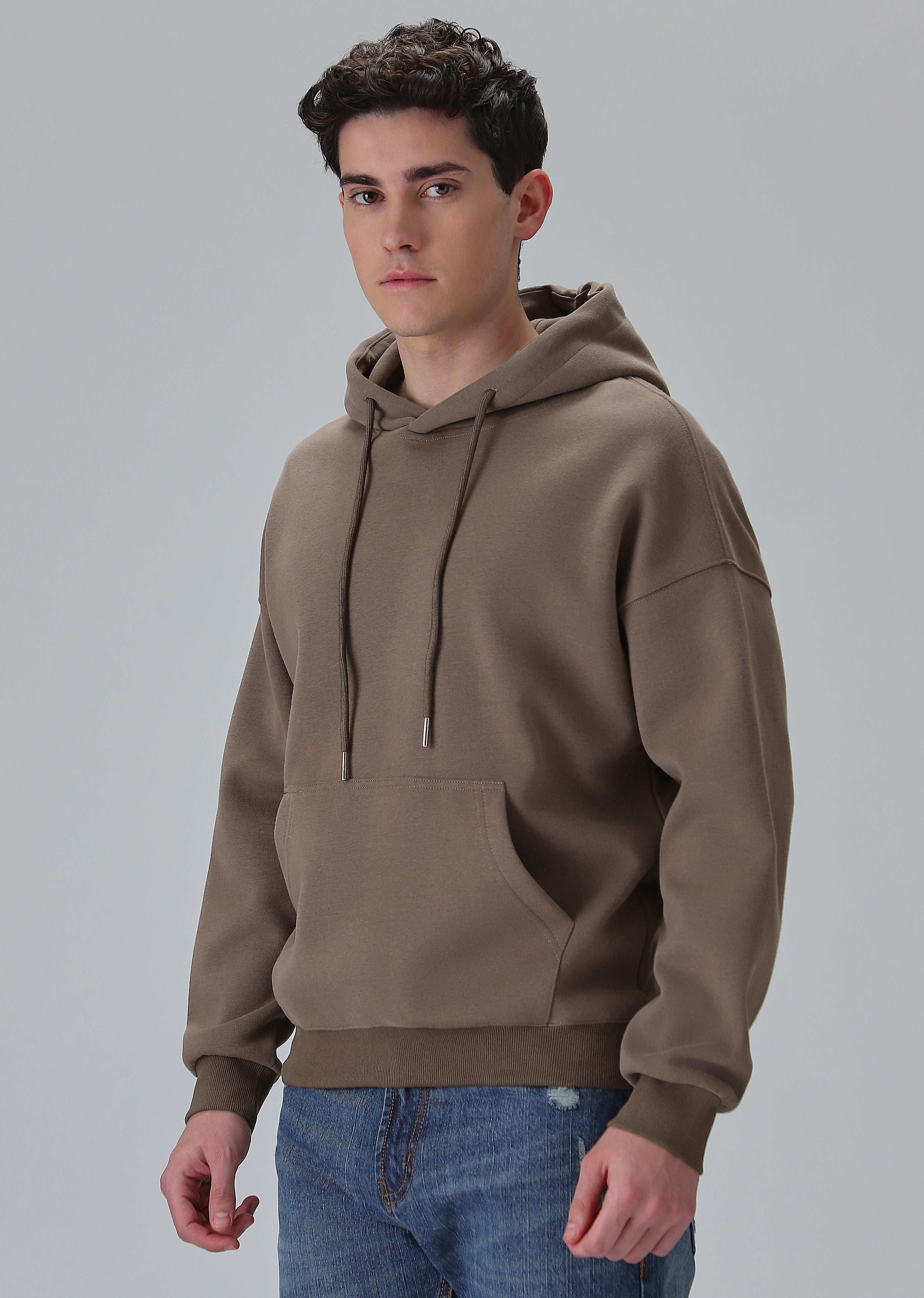 Brown Relaxed Fit Hoodie