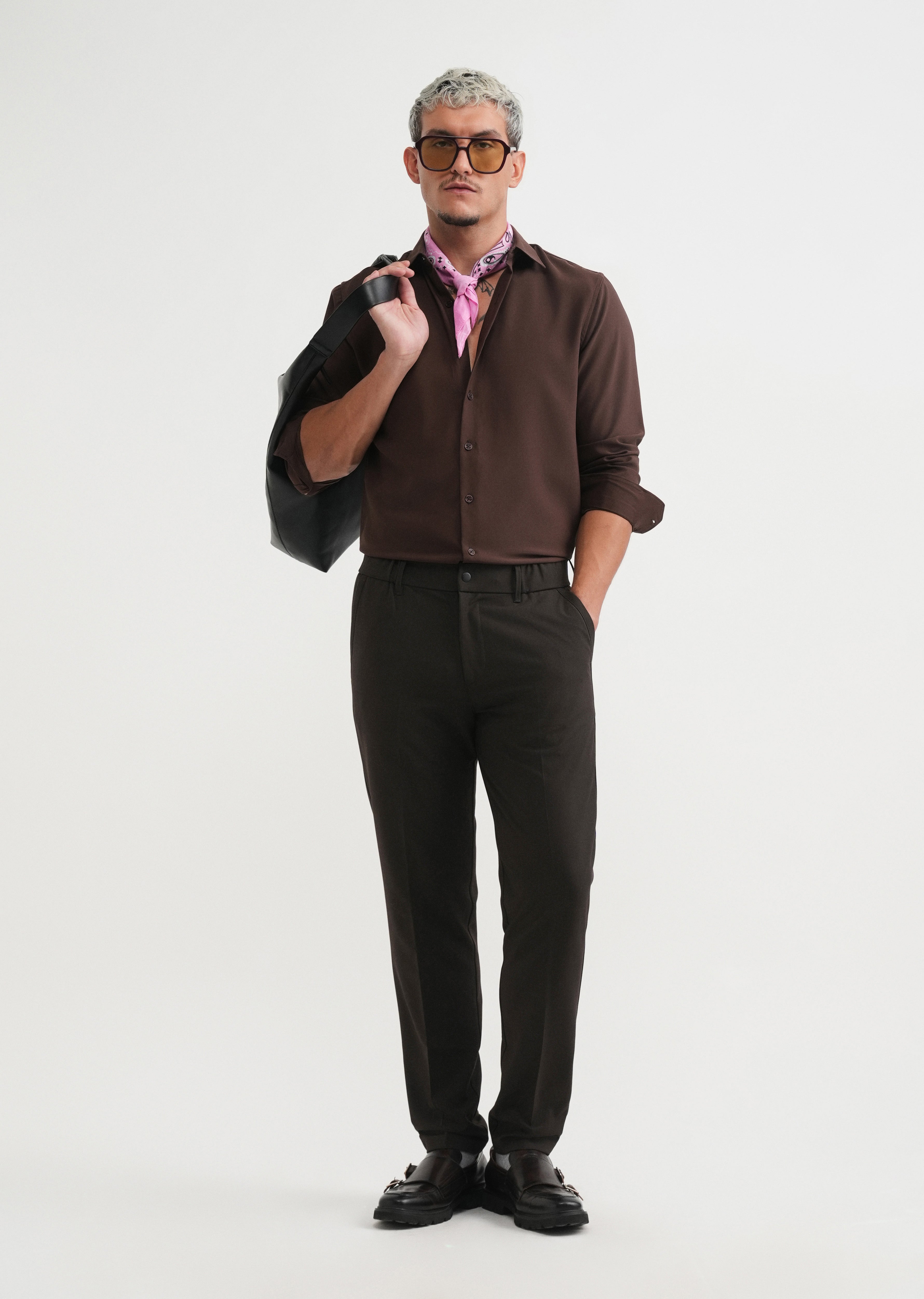 Brown Semi-Elasticated Trouser