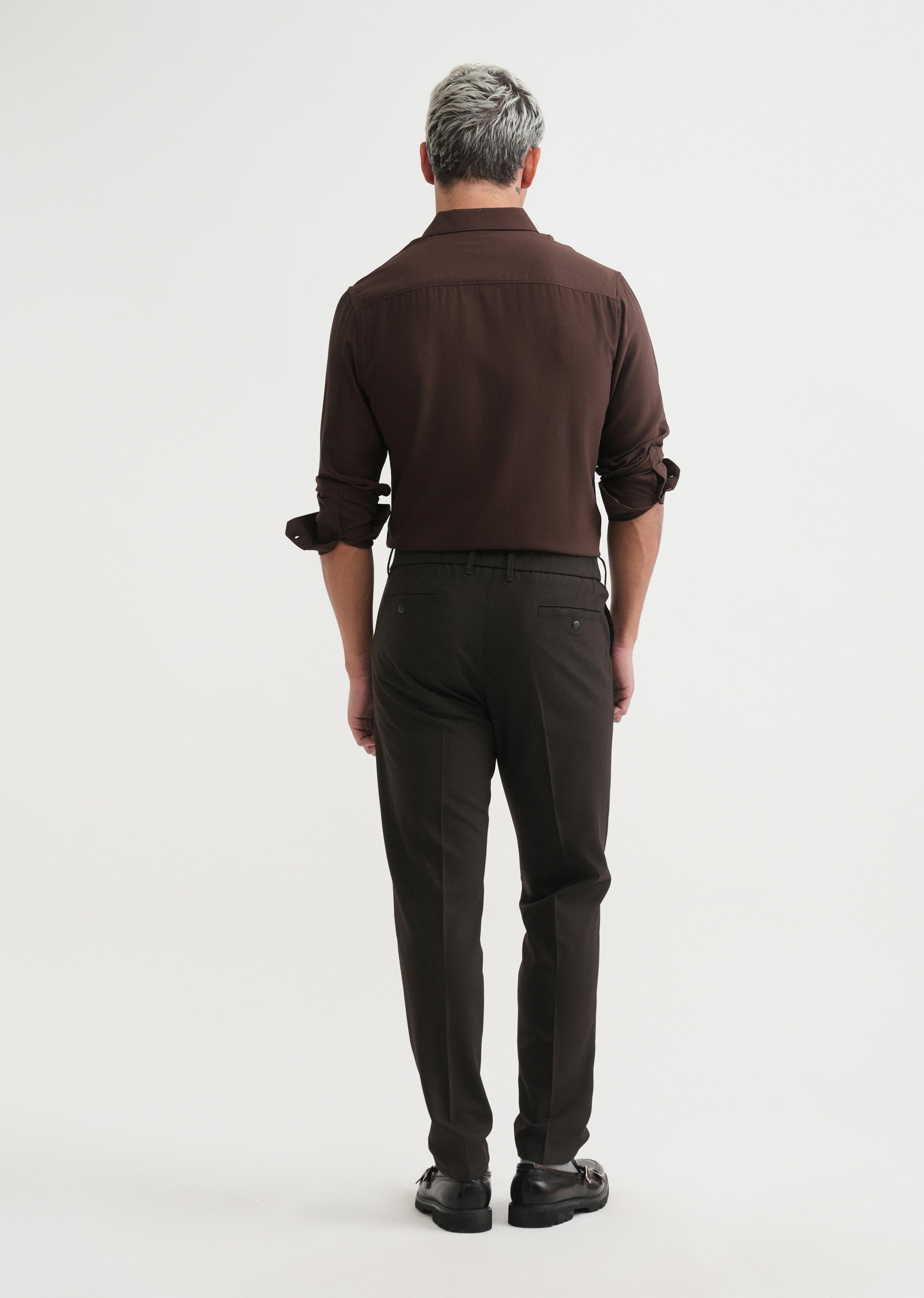 Brown Semi-Elasticated Trouser