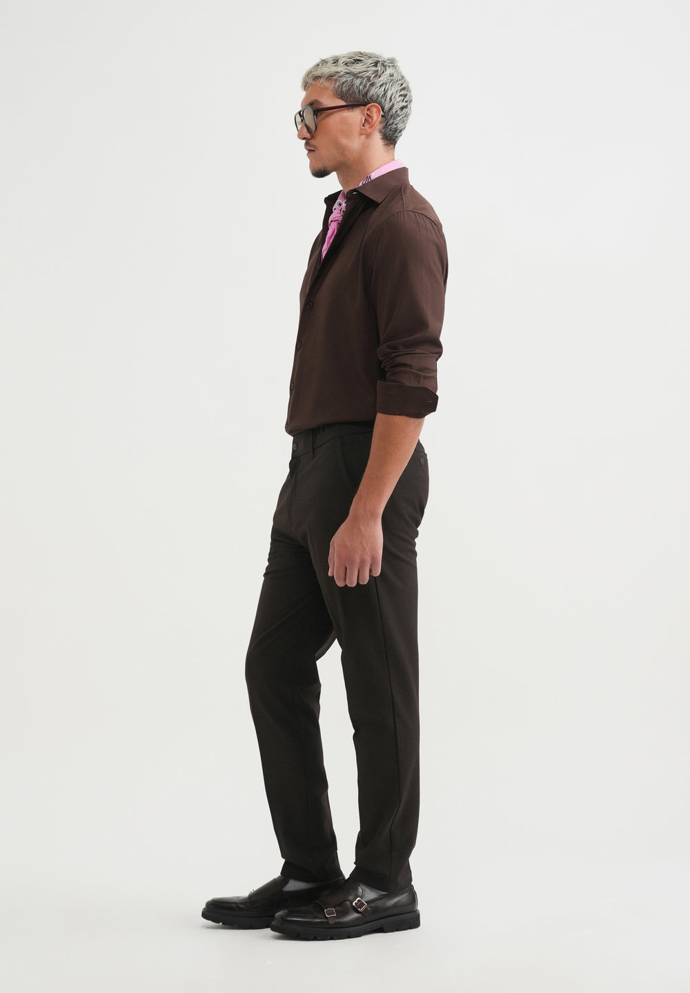 Brown Semi-Elasticated Trouser